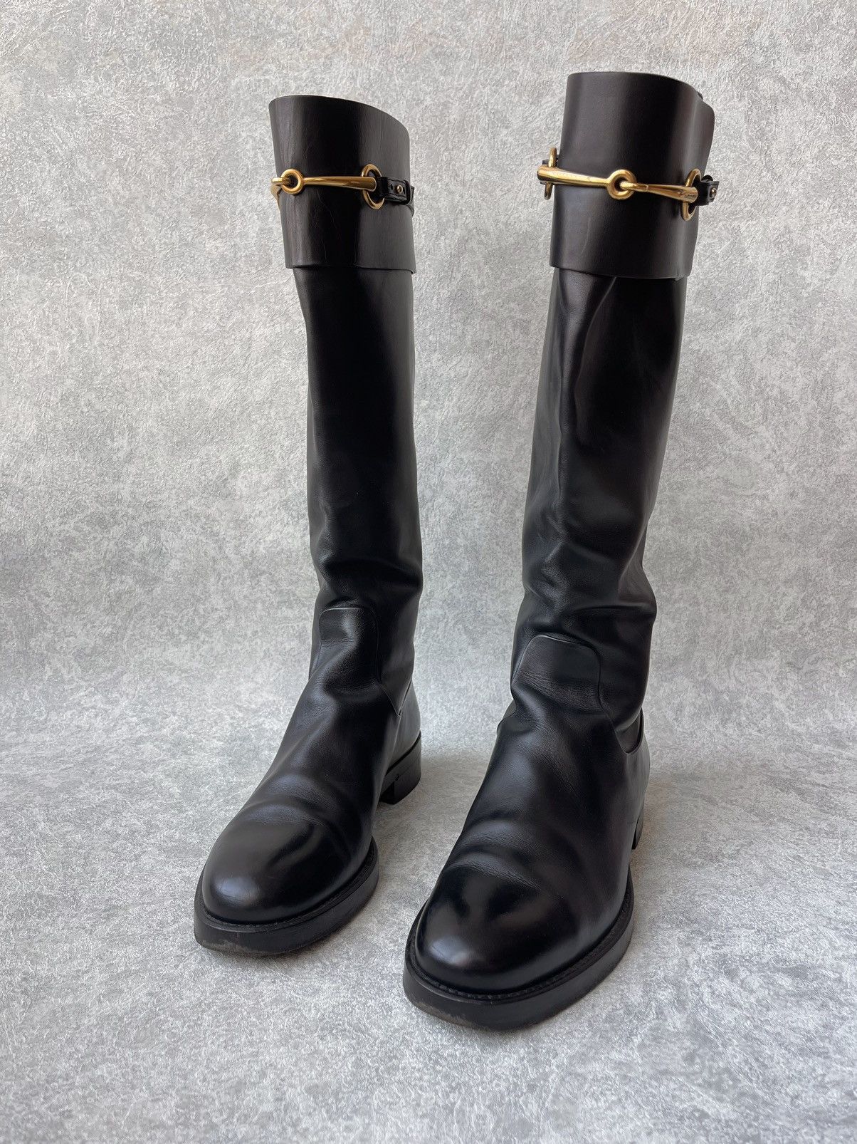 Gucci Gucci Smooth Leather Betis Glamour Riding Boots Size 39 Size US 9 / IT 39 - 15 Thumbnail