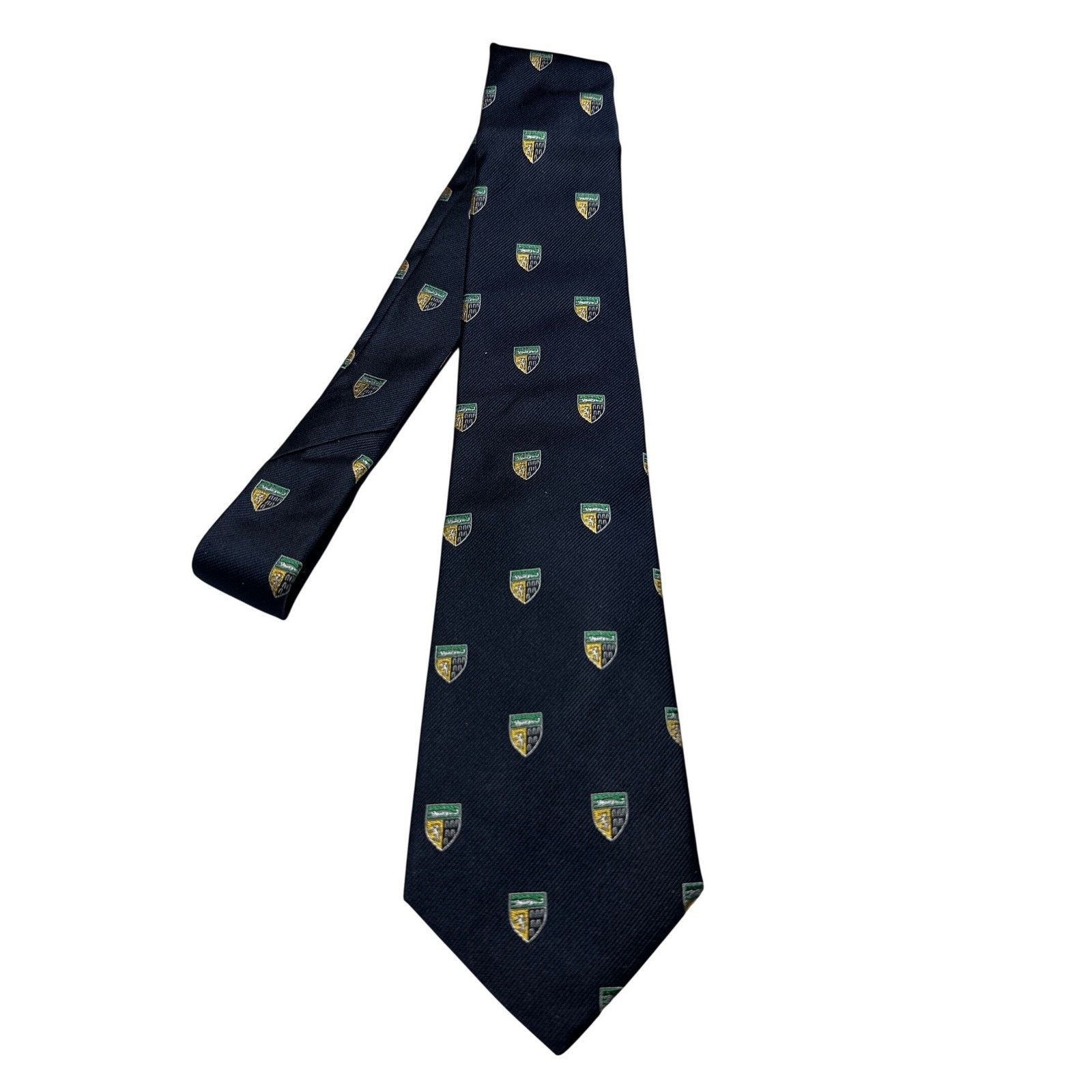 Ben Silver Ben Silver Yale Law School Crest Long Tie Navy Blue NWT Size ONE SIZE - 1 Thumbnail