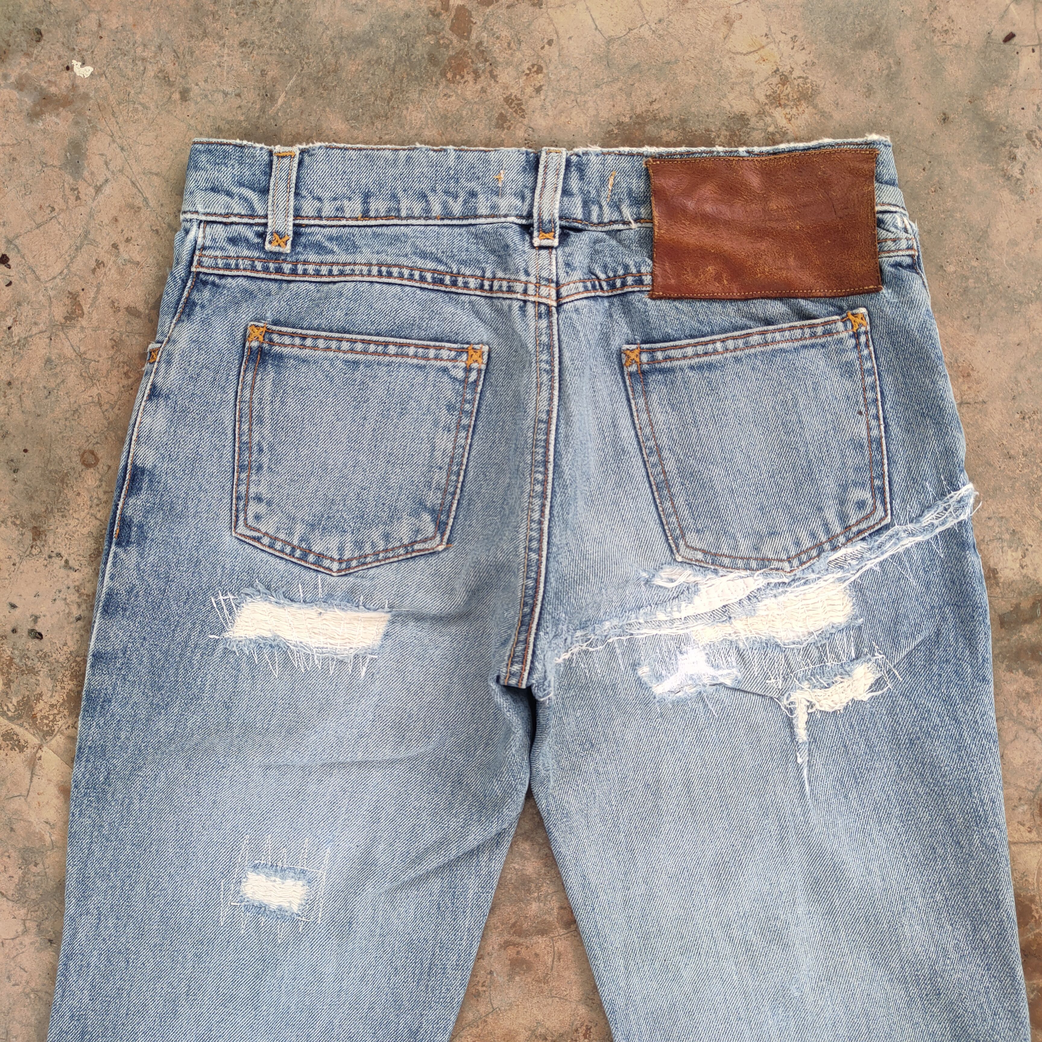 Dolce & Gabbana FLARE💥 DOLCE & GABBANA FADED WOMAN RIPPED DENIM JEAN PANTS Size US 28 / EU 44 - 10 Thumbnail