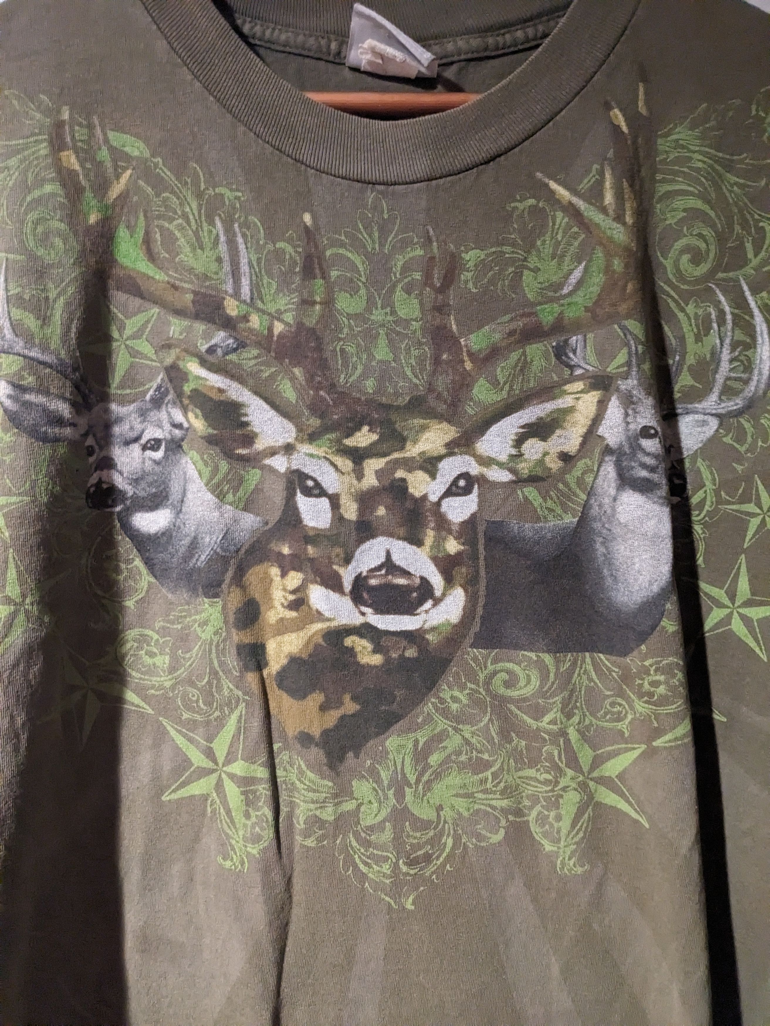 Vintage Vintage 90s Deer Animal Nature Wildlife XX-Large T-Shirt Size US XXL / EU 58 / 5 - 2 Thumbnail