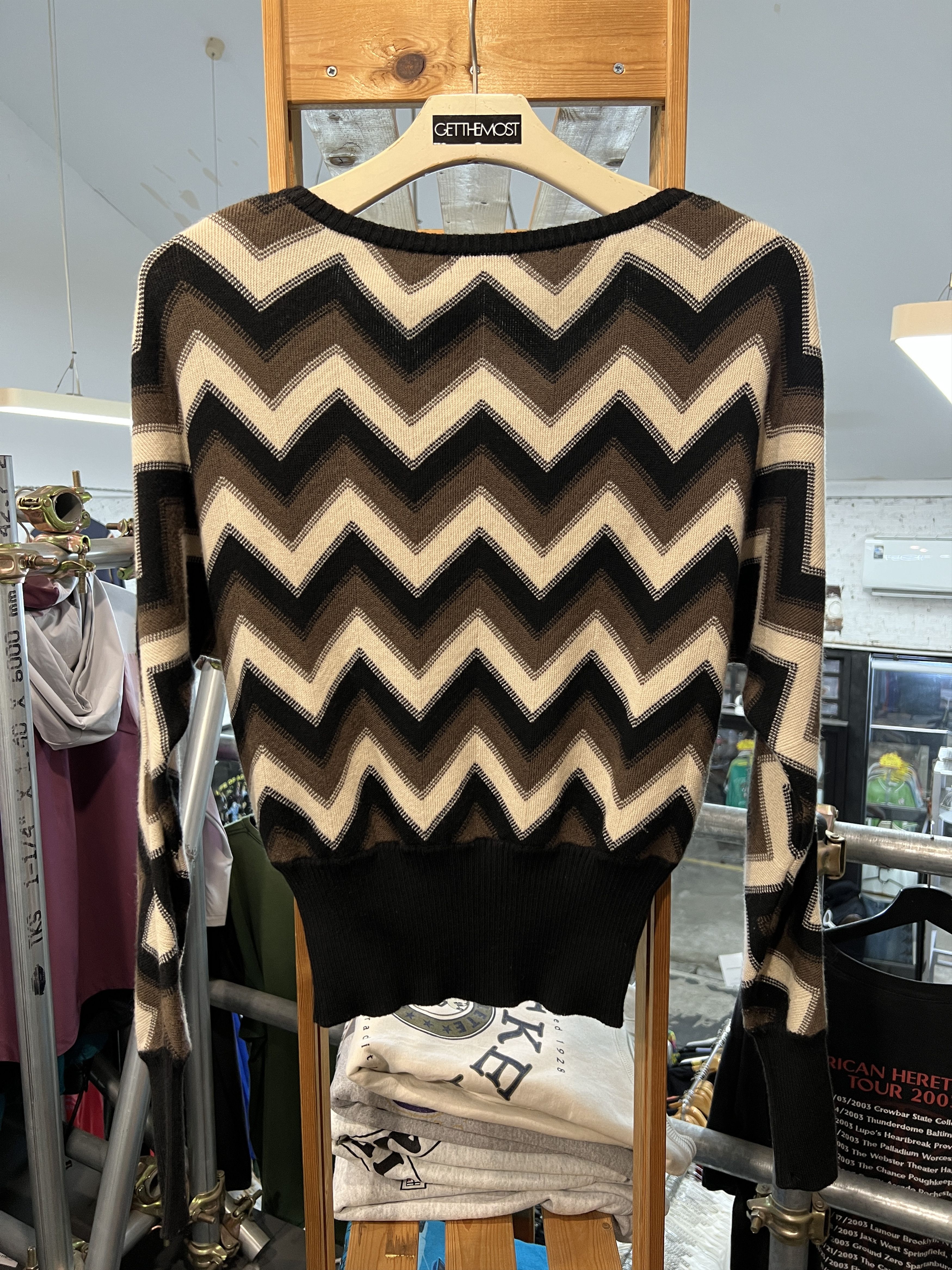 Hysteric Glamour HYSTERIC GLAMOUR Zig-Zag Pattern Sweater GTMP382 Size L / US 10 / IT 46 - 7 Thumbnail