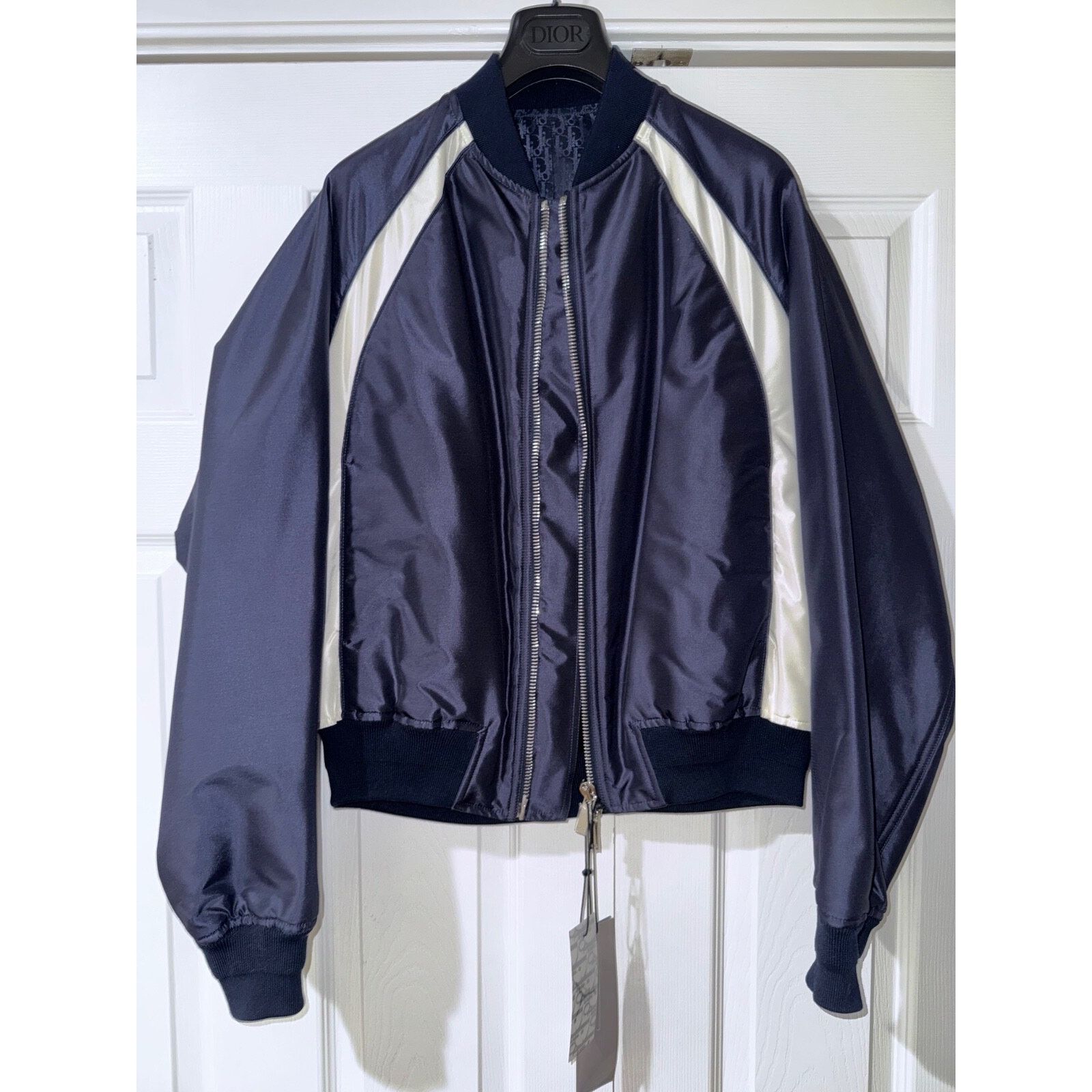 Dior Dior Air Logo Silk Rare Zip Up Zipper Bomber Jacket 48 Size US M / EU 48-50 / 2 - 9 Thumbnail