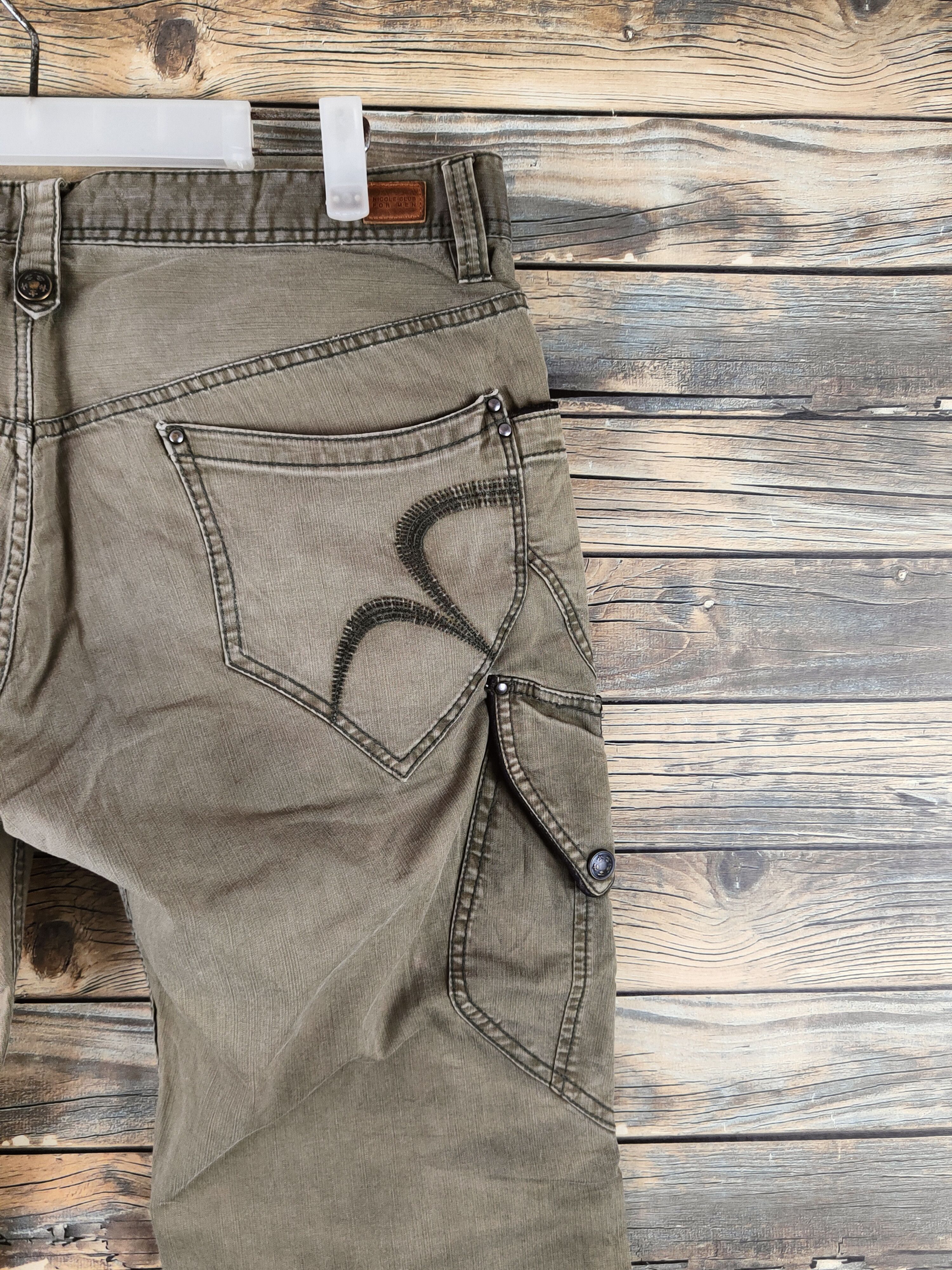 Nicole Club DL Nicole Club Olive Multipocket Cargo Pants #46-371 Size US 33 - 10 Thumbnail
