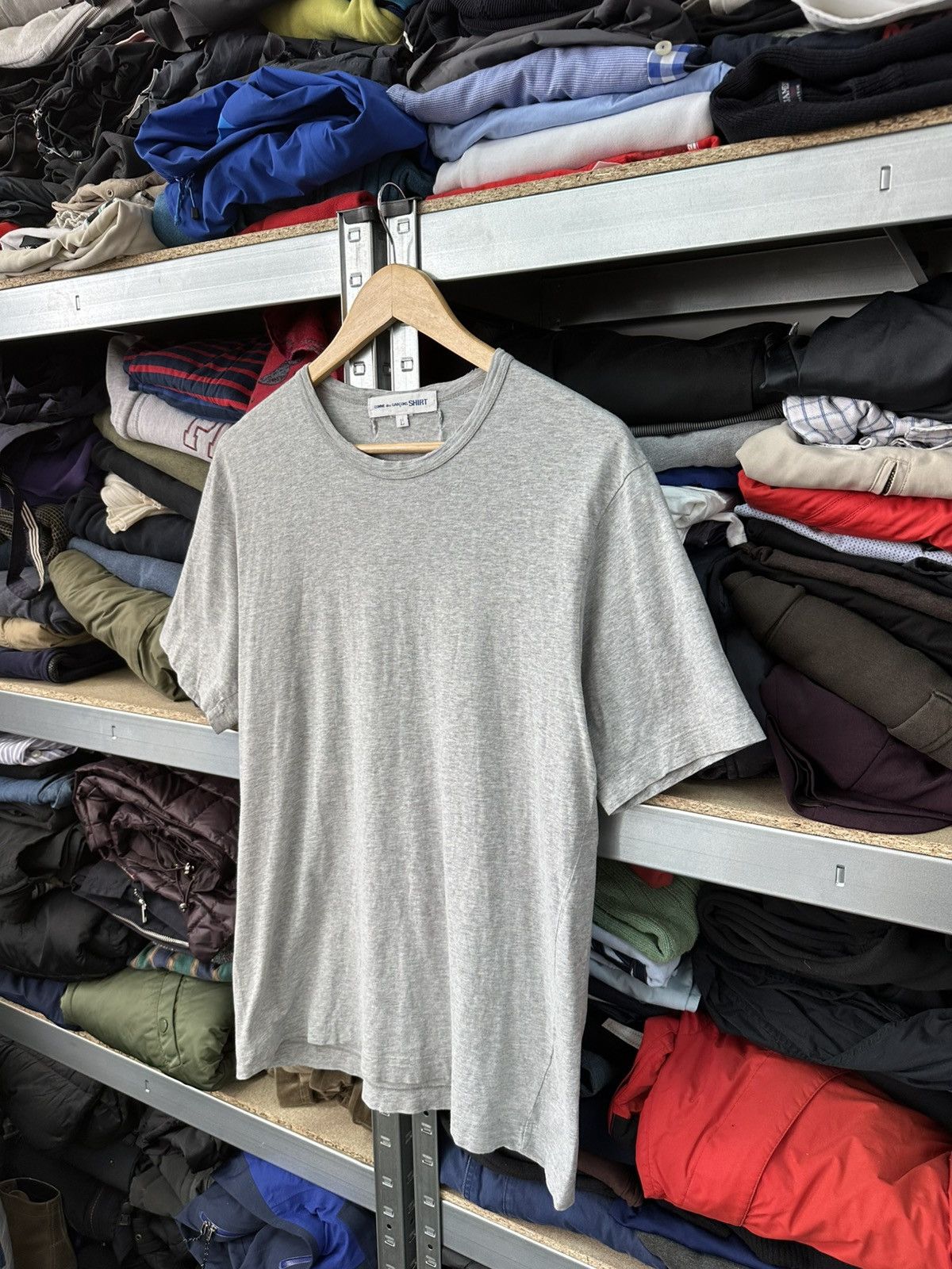 Comme des Garcons SHIRT Comme Des Garçons Shirt Grey T-Shirt Basic Japan Junya Tee Size US L / EU 52-54 / 3 - 3 Thumbnail