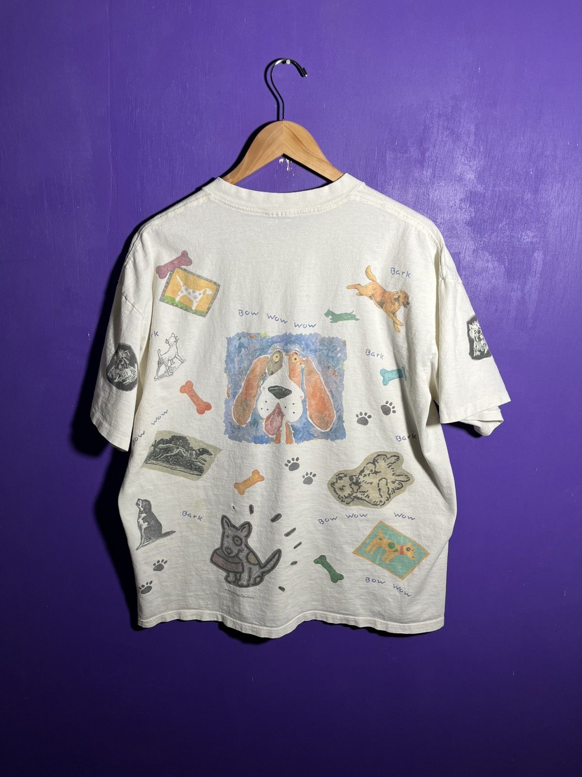 Vintage Vintage 1997 Dog woof woof AOP Art t-shirt Size US XL / EU 56 / 4 - 2 Thumbnail