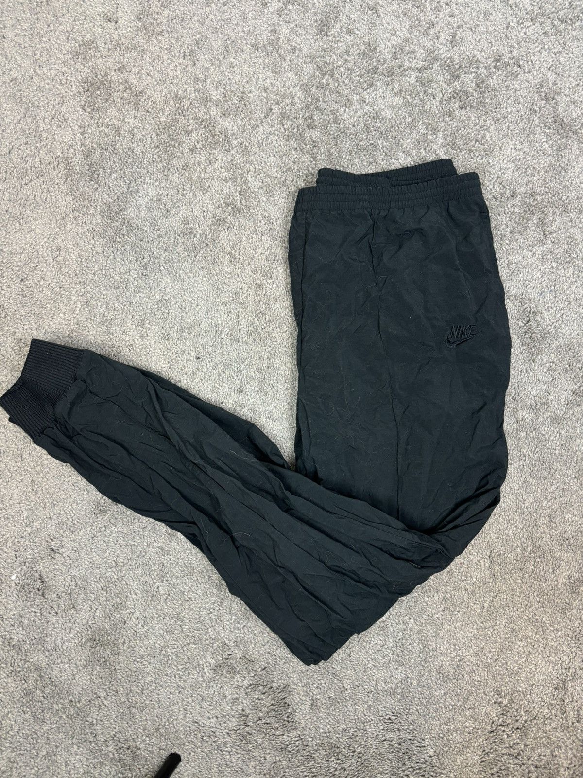 Nike × Vintage Vintage 80s black nike track pants Size US 35 - 1 Thumbnail