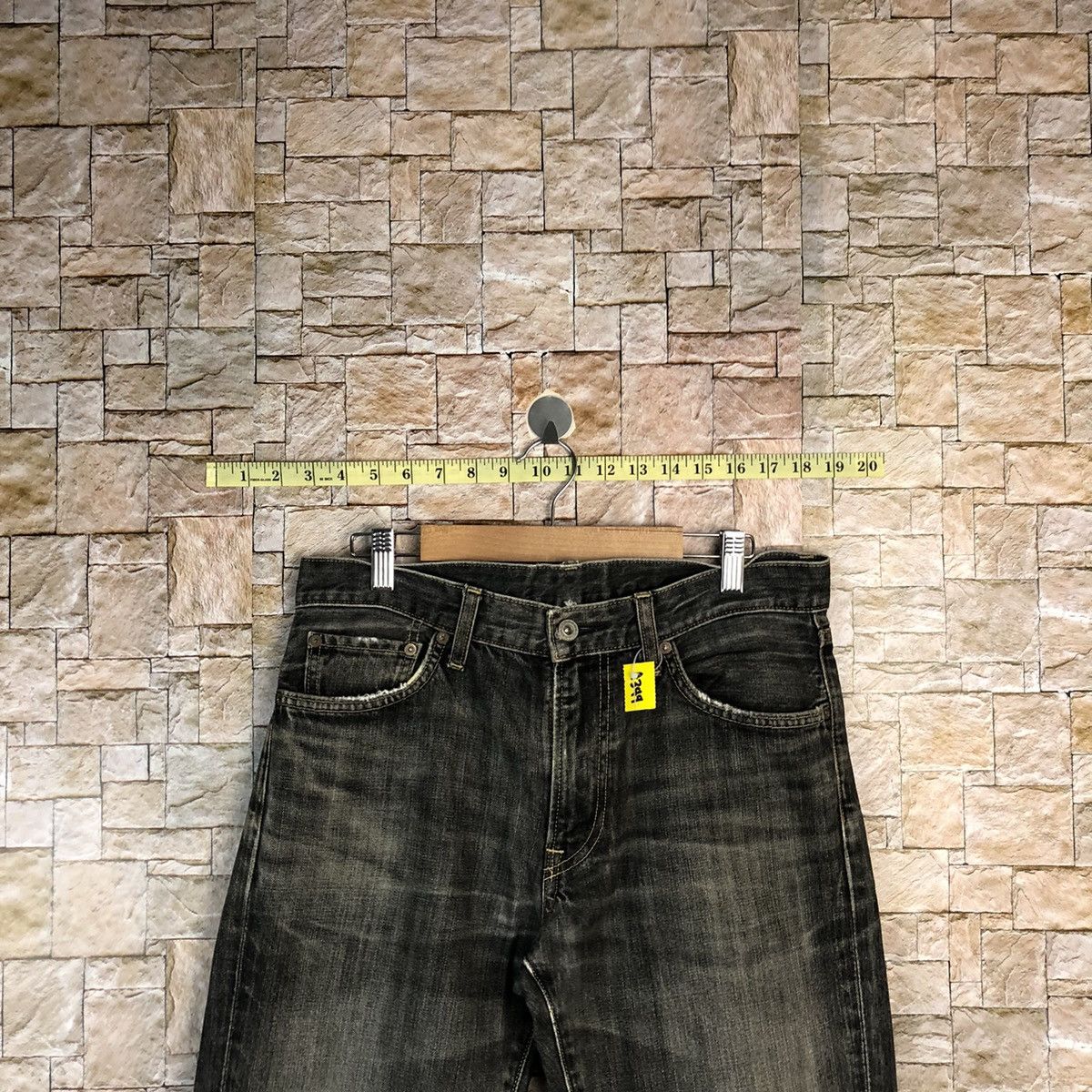 Uniqlo Faded Black Uniqlo vintage Jeans denim #A349 Size US 31 - 4 Thumbnail