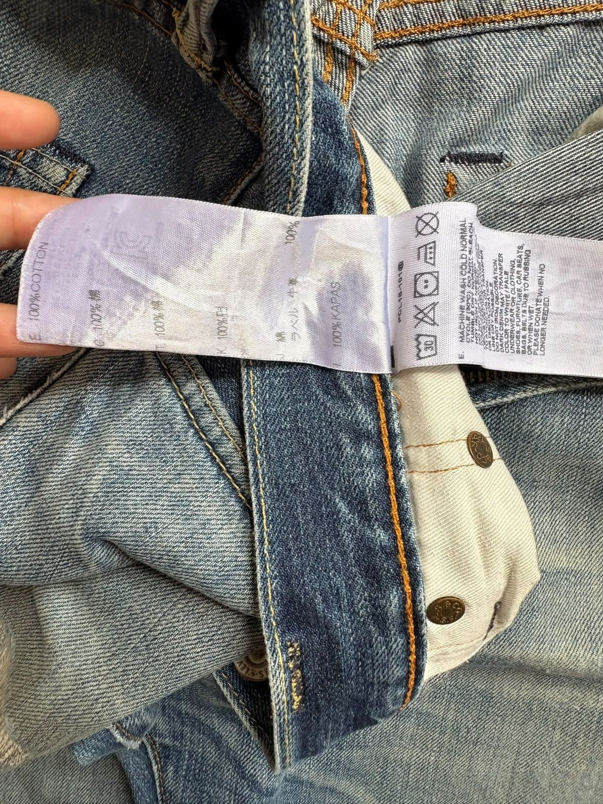 Levi's Vintage Y2K Levis 503 Patches Faded Wash Baggy Jeans Size US 35 - 11 Thumbnail