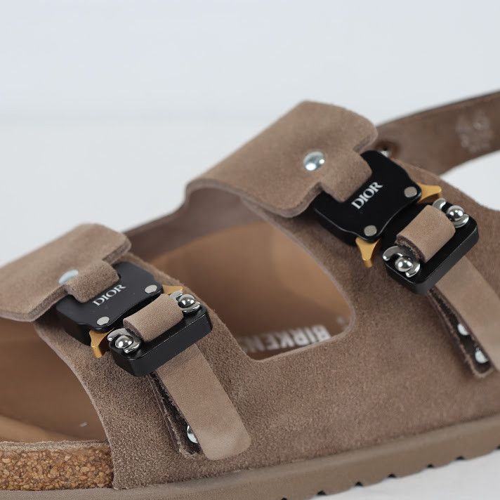 Birkenstock × Dior o1rshd1 M-Milano Slipper Sandal in Brown Size US 14 / EU 47 - 7 Thumbnail