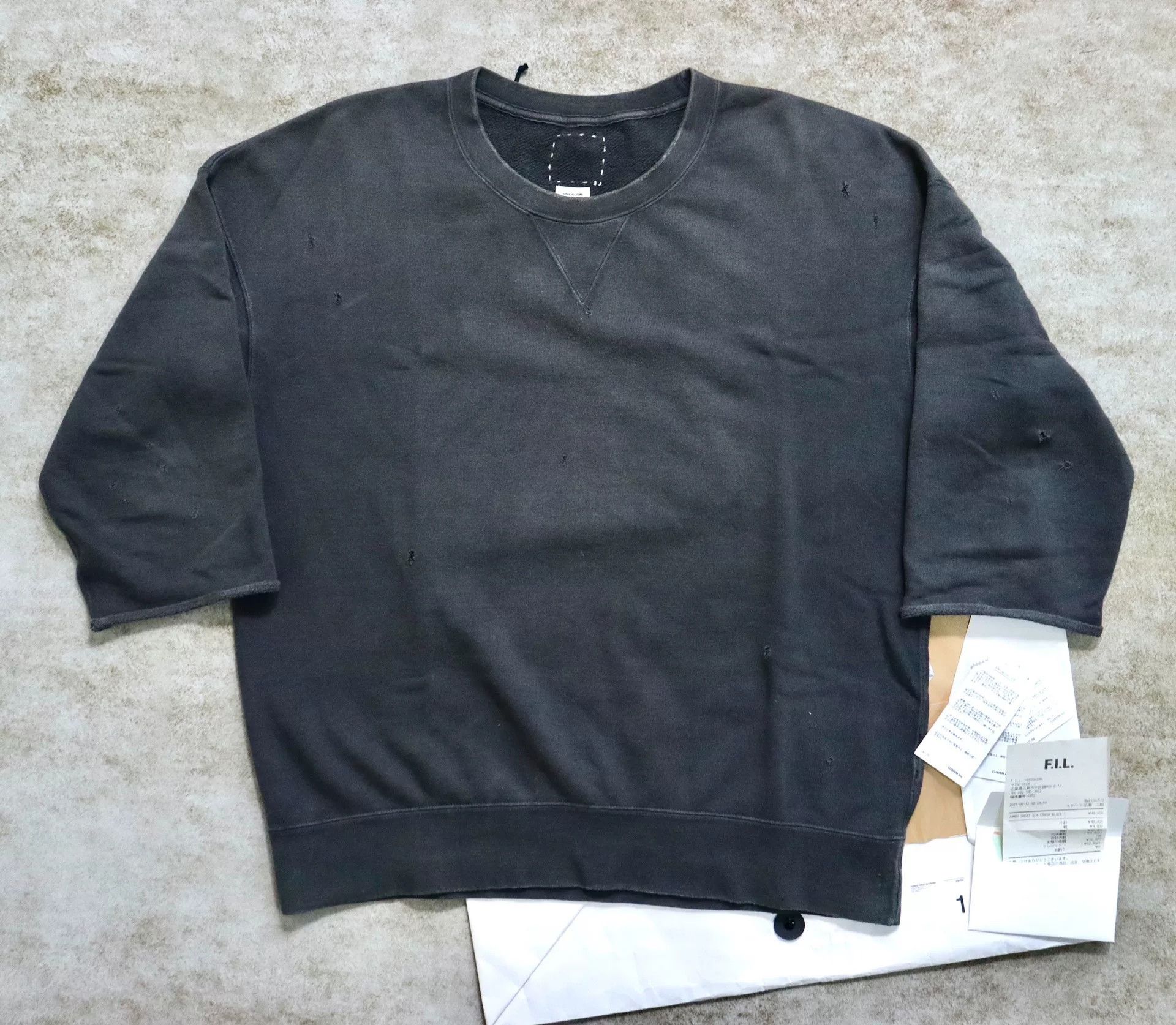 Visvim Visvim Jumbo Sweat 3/4 Sleeve Hoodie Size US S / EU 44-46 / 1 - 1 Thumbnail