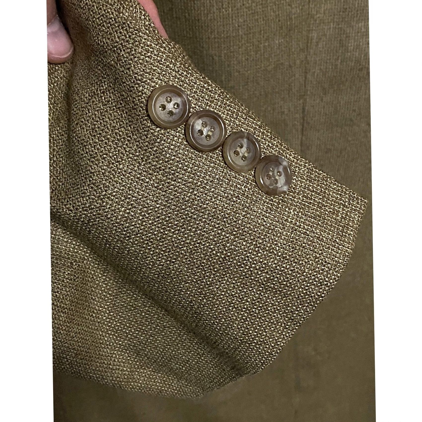 Brooks Brothers Brooks Brothers Wool Blazer Suit Jacket Mens 40 Regular Tan Notch Lapel Single-Breasted 2-Button Formal Career Business Jacket Coat Size 40R - 6 Thumbnail