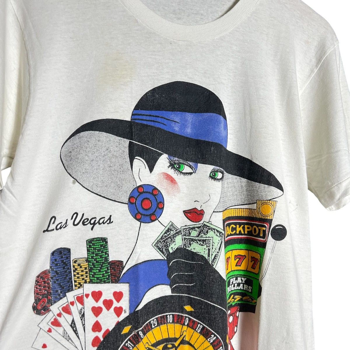 Other Vintage Las Vegas Woman Casino Art Tee Size M / US 6-8 / IT 42-44 - 3 Thumbnail