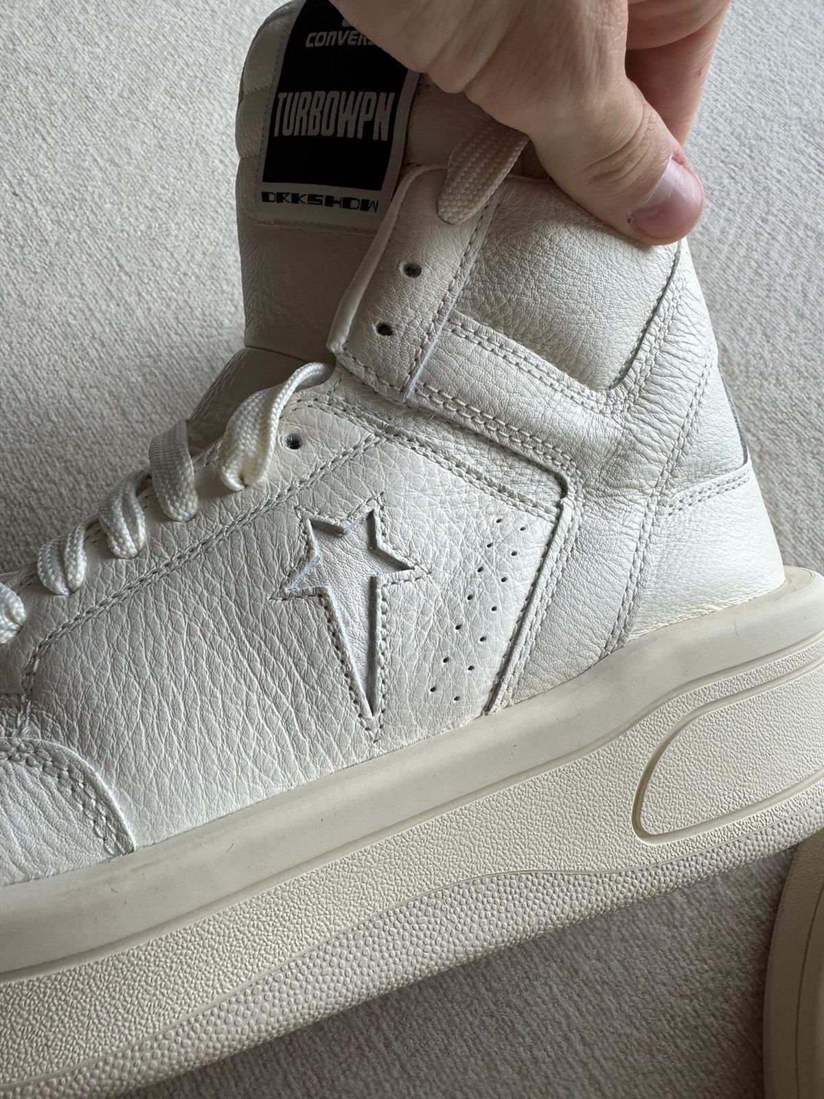 Converse × Rick Owens Drkshdw NEW | TURBOWPN DRKSHDW X CONVERSE WOMENS WHITE/MILK Size US 10 / IT 40 - 10 Thumbnail