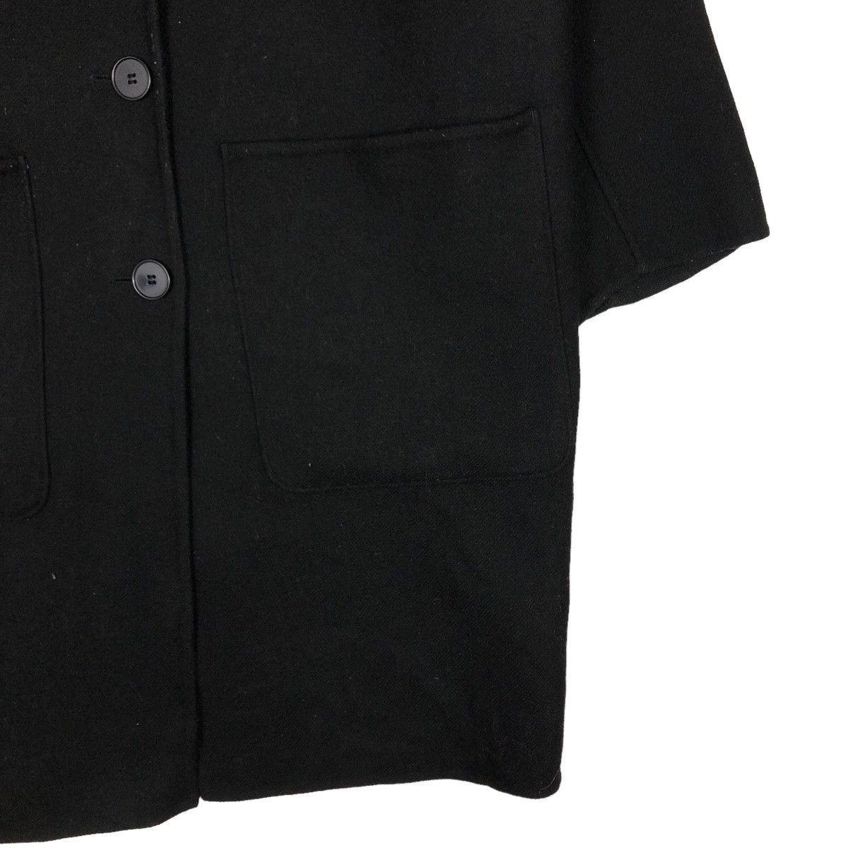 Japanese Brand 🔥Rich Black - Fly Coats Long Jacket Wool Uniqlo Undercover Size US L / EU 52-54 / 3 - 6 Thumbnail