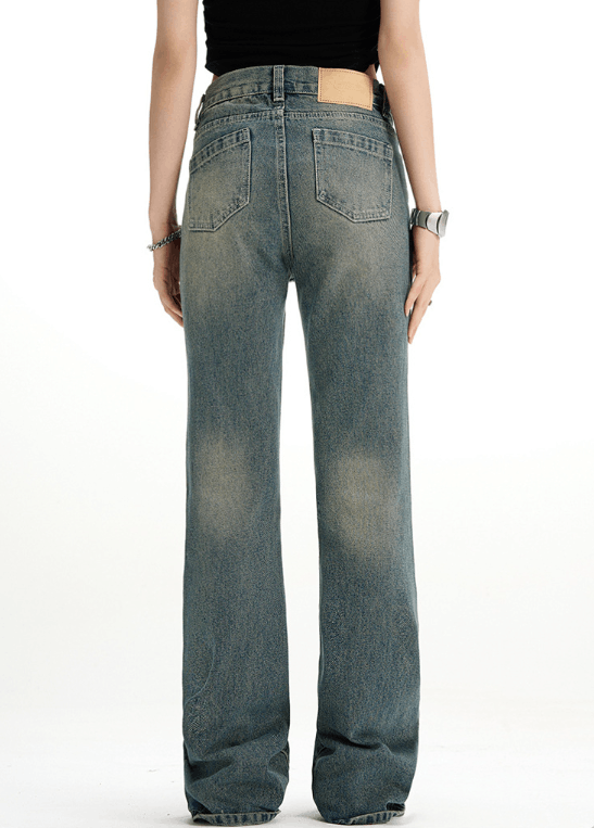 Japanese Brand × Jean American retro washed distressed mid-high waist jeans Size US 32 / EU 48 - 5 Thumbnail