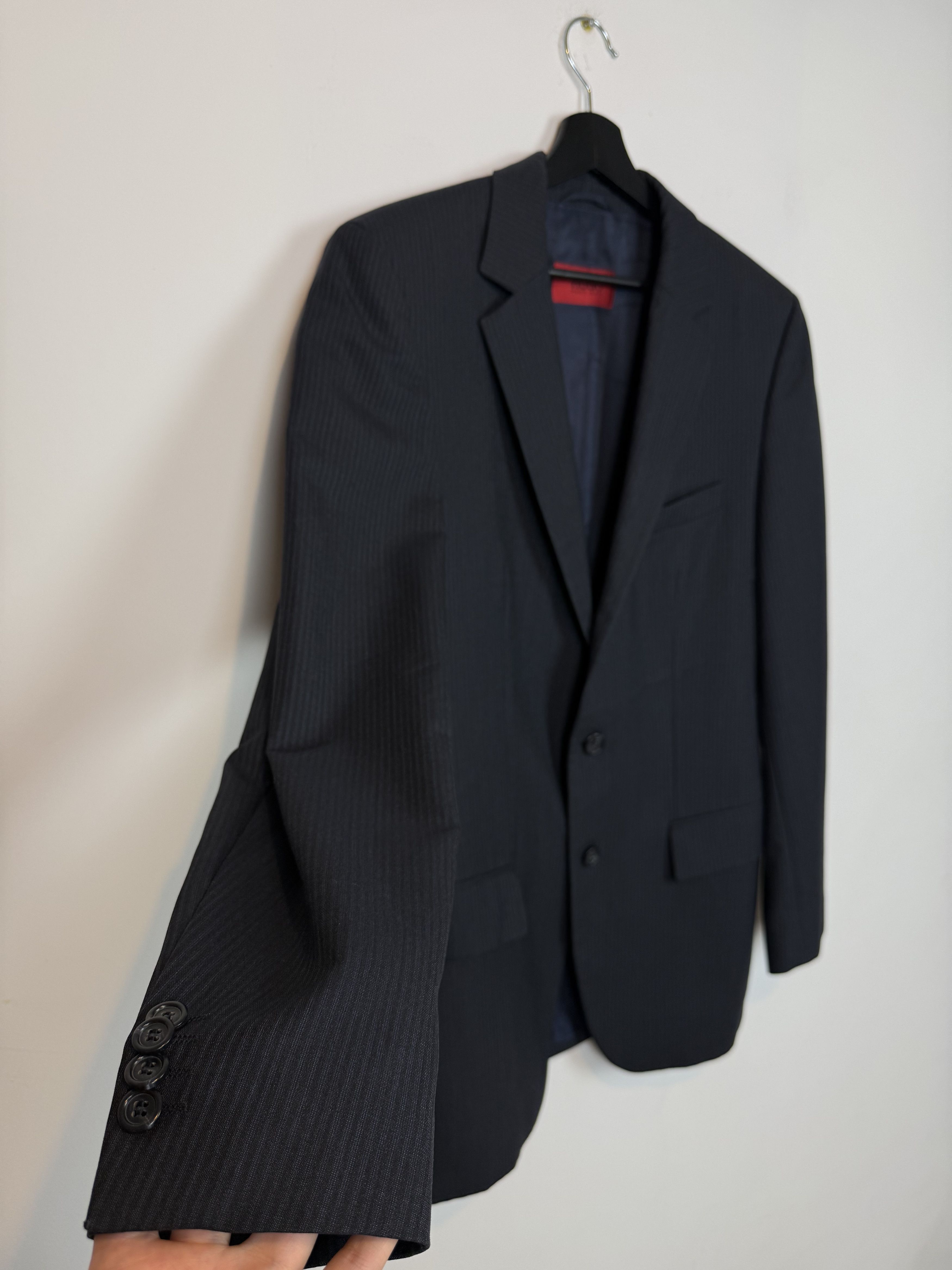 Hugo Boss Hugo Boss Aamon/Hago Men's Wool Striped Blazer Jacket Size 48S - 4 Thumbnail