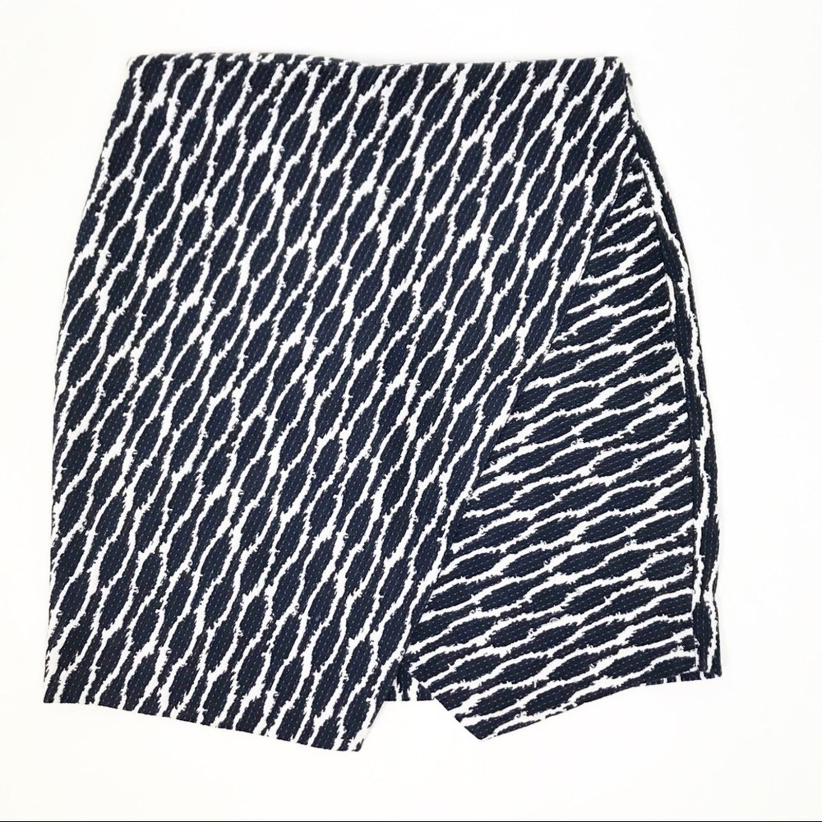 Loft Ann Taylor Loft Patterned Asymmetrical Mini skirt Size 27" / US 4 / IT 40 - 5 Thumbnail