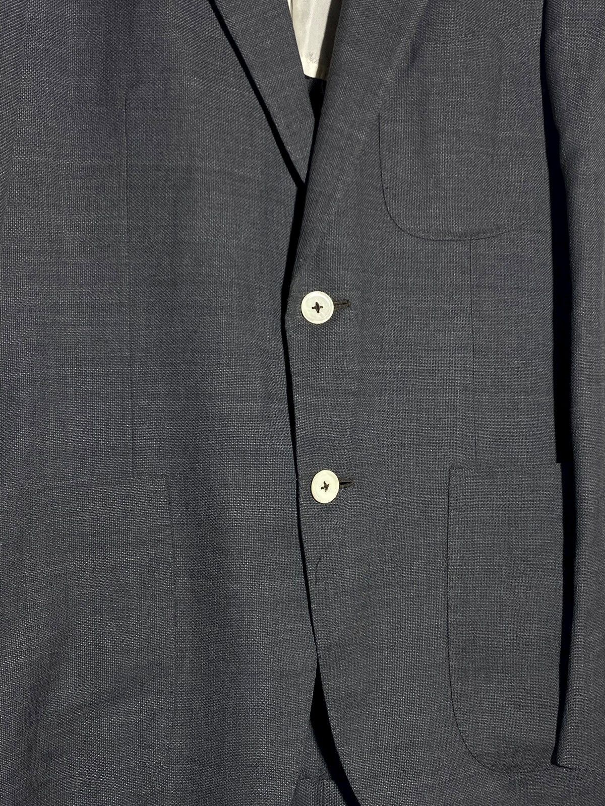 Isaia Isaia Napoli Wool Linen Silk Grey Suit Blazer Size US M / EU 48-50 / 2 - 3 Thumbnail