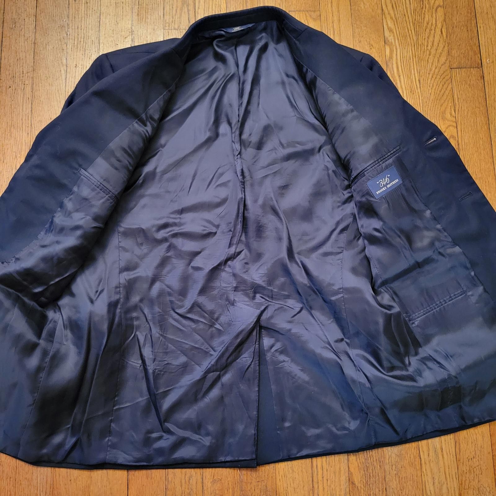 Brooks Brothers Brooks Brothers 346 Navy Blue Wool Blazer 40S Preppy Twee Size 40S - 5 Thumbnail