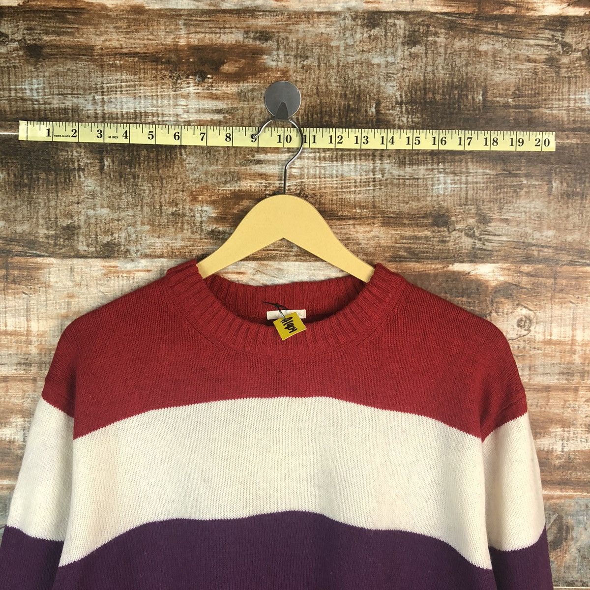 GU × OVER THE STRiPES GU Stripe Red Knitwear #A1903 Size US L / EU 52-54 / 3 - 4 Thumbnail