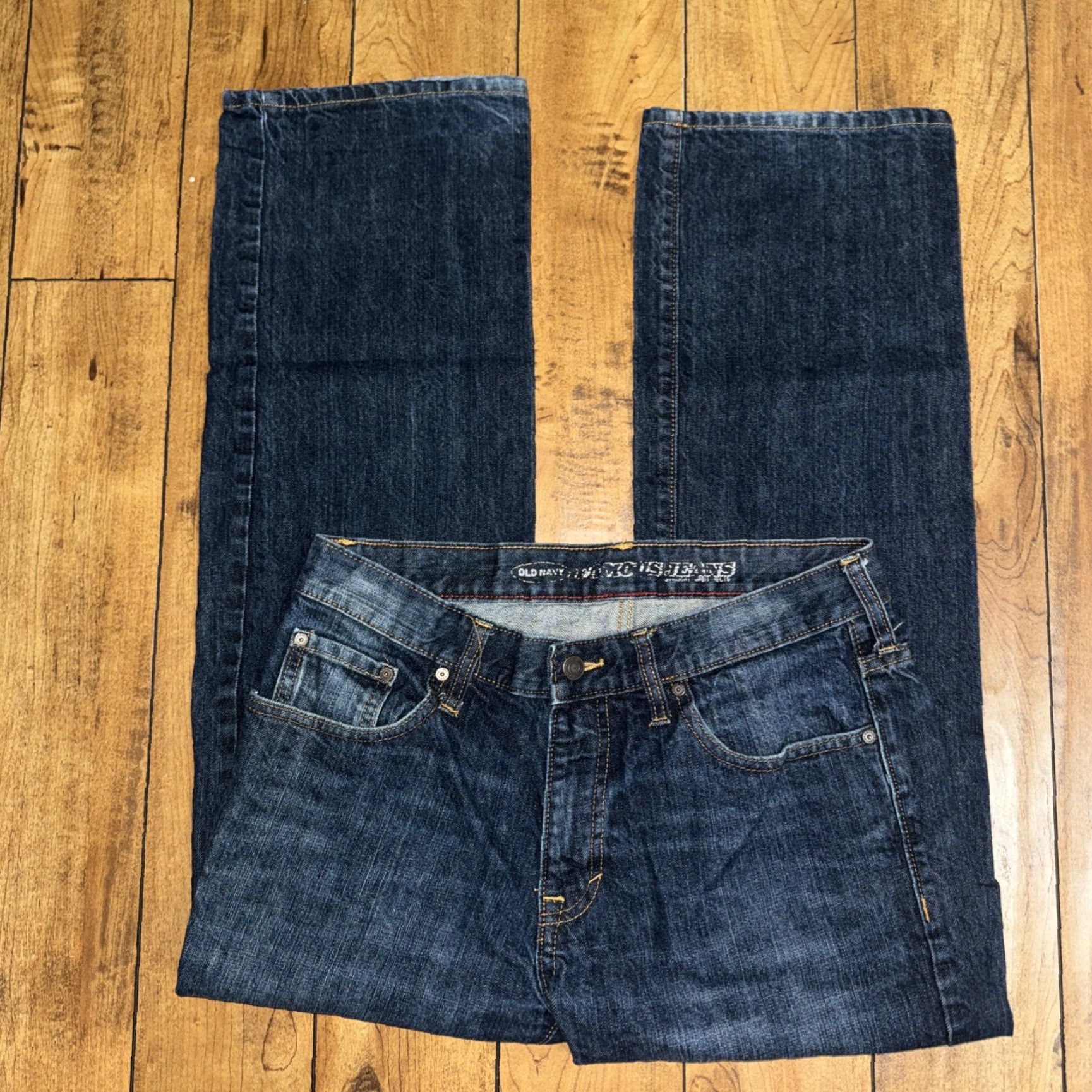 Old Navy Old Navy Jeans Red Line Raw Denim 32x30 Men Regular Denim Lined Straight Color Red Size 32 30 Straight-Line Jeans Size US 32 / EU 48 - 5 Thumbnail