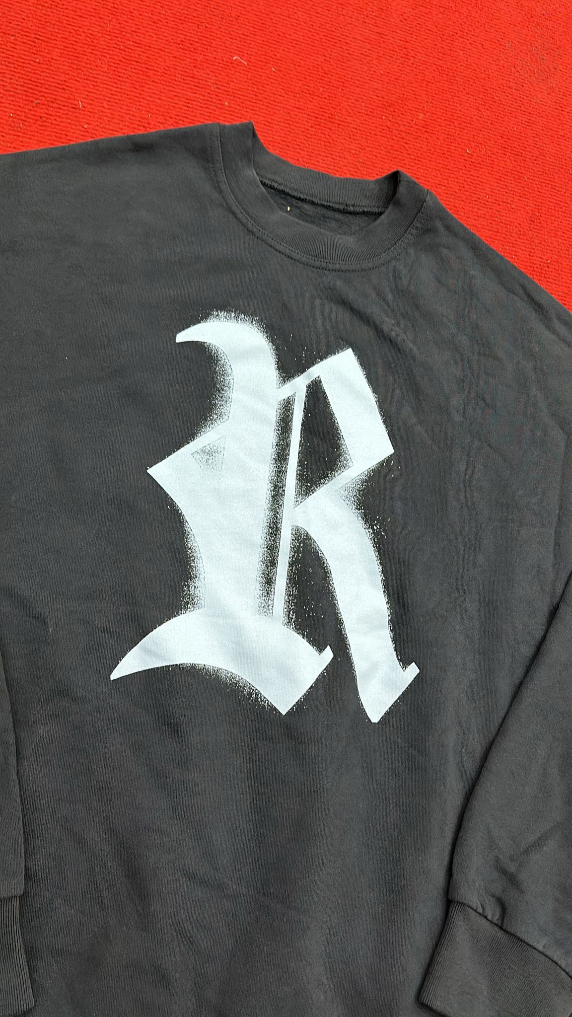 Raf Simons CC000021 Logo Print Sweatshirt in Black Size US S / EU 44-46 / 1 - 4 Thumbnail