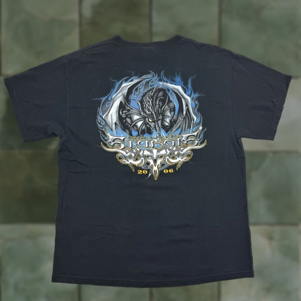 Delta VINTAGE Sturgis 2006 T Shirt Adult Large Dragons Flames Biker Punk Hipster Y2K Shirt Mens Black Crew Neck Short Sleeve Delta Regular Size L Size US L / EU 52-54 / 3 - 1 Thumbnail