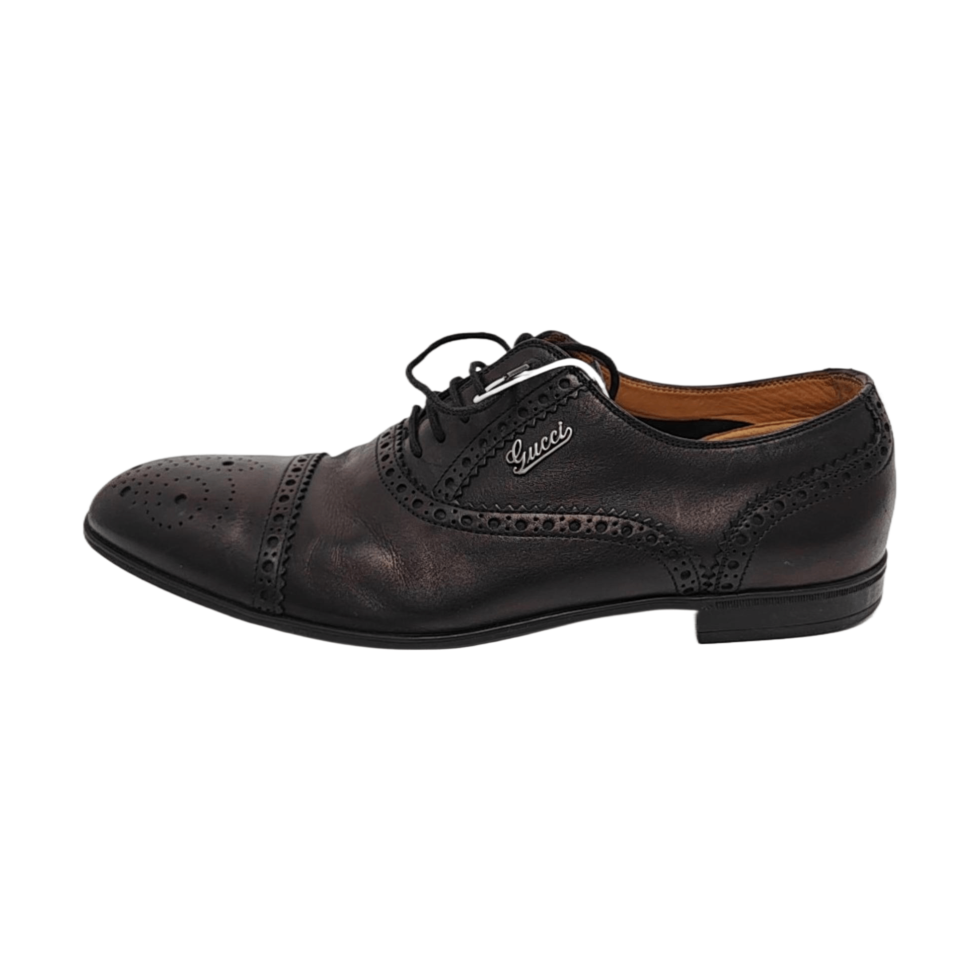 Gucci Gucci Brogue Detail Leather Business Shoes 38.5 Size US 6 / EU 39 - 1 Thumbnail