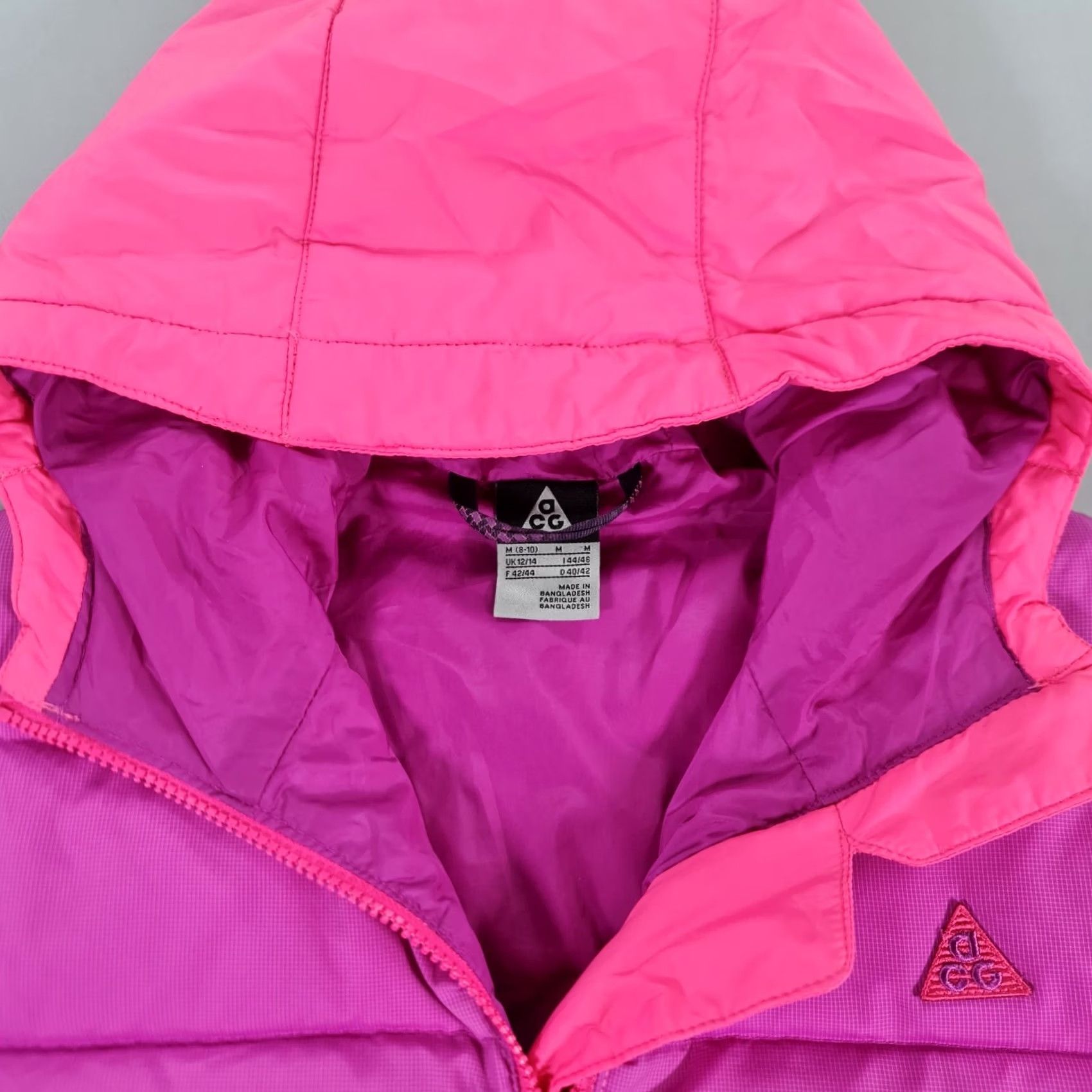 Nike ACG Nike ACG Jacket Womens Pink Medium Down Fill 550 Hooded Padded Vintage Regular Size M Zip Pocket Orange? Size M / US 6-8 / IT 42-44 - 2 Thumbnail