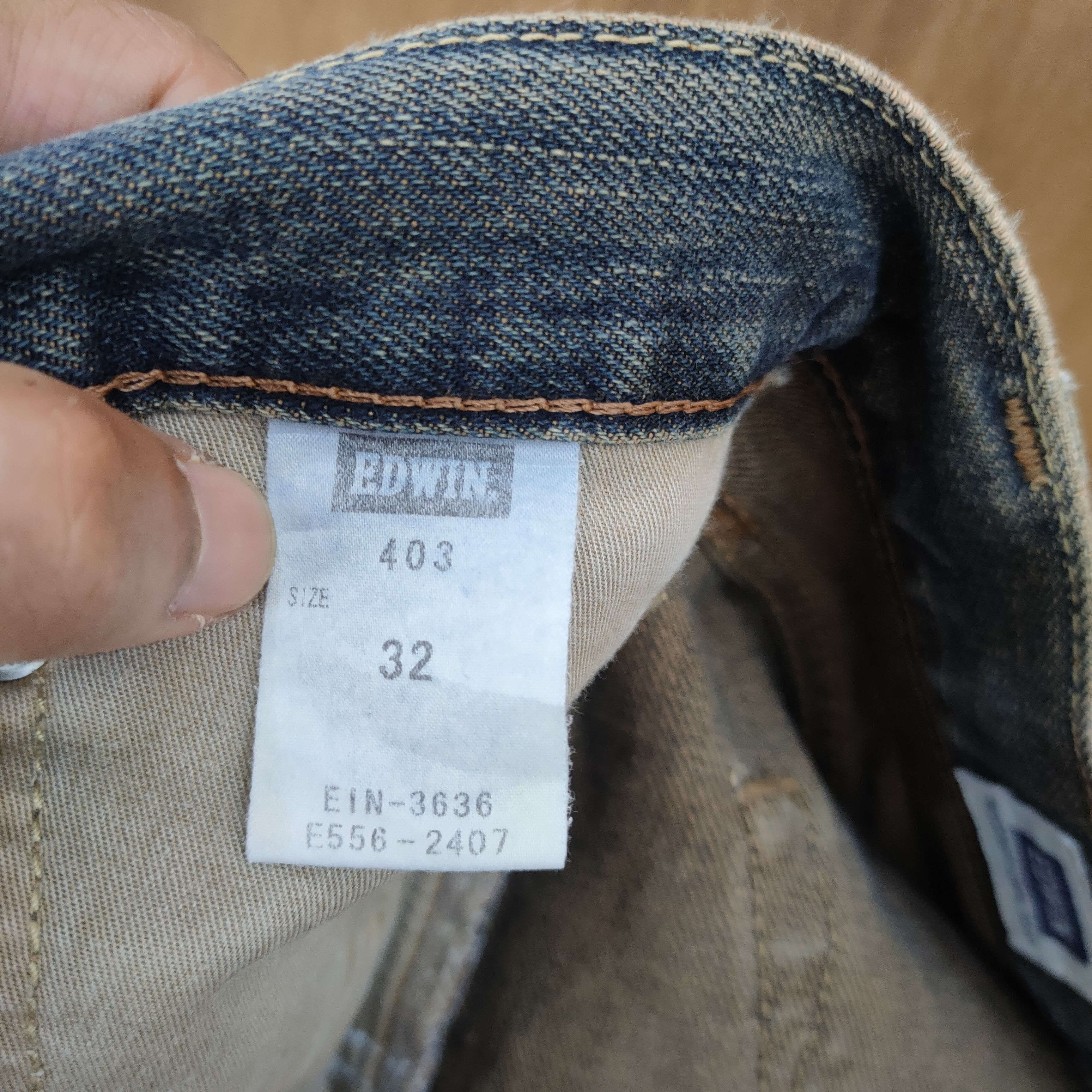 Edwin × Jean VINTAGE EDWIN 403 RIPPED JEANS DENIM PANTS Size US 33 - 14 Thumbnail