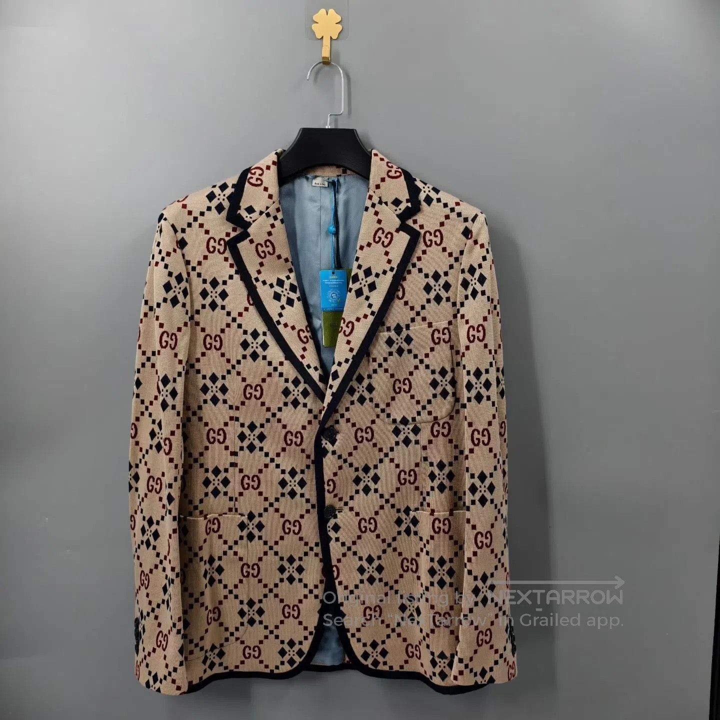 Gucci Guicci Brown All-Over GG Monogram Suit| Size 50L - 1 Thumbnail