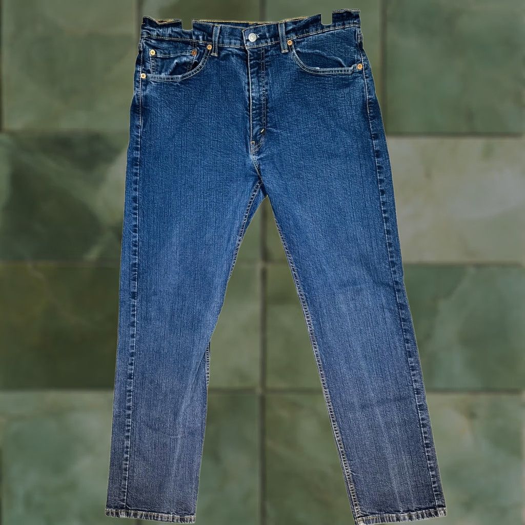 Levi's Levi's 505 Jeans Mens 36x32 Blue Medium Wash Straight Denim Zip Fly Size US 36 / EU 52 - 1 Thumbnail