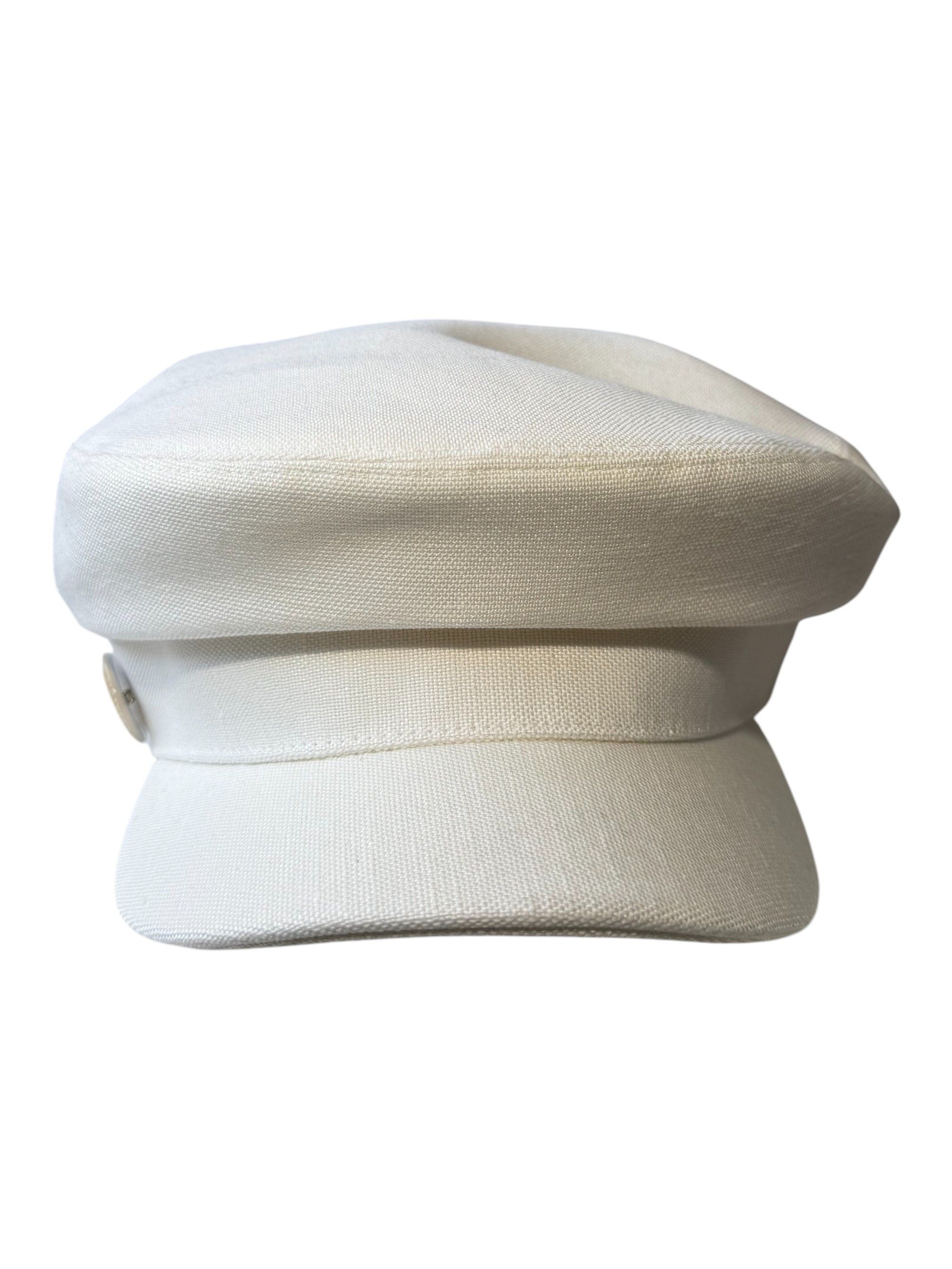 Hermes Hermes White Casquette Giulia Toile Newsboy Cap Size 57 Size ONE SIZE - 4 Thumbnail