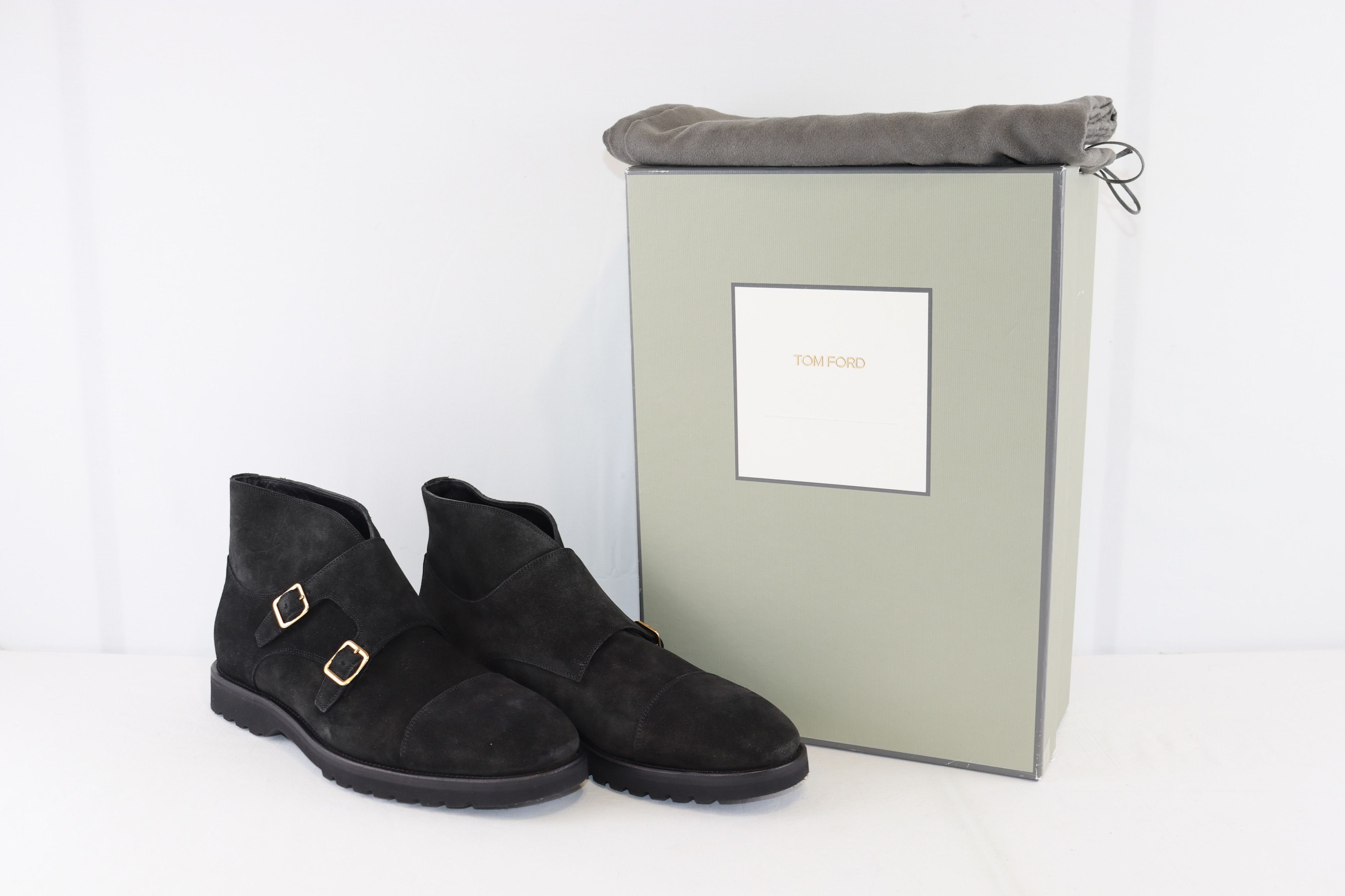 image of Tom Ford O1Rshd1 Informal Monk Strap Boots In Black, Men's (Size 12)