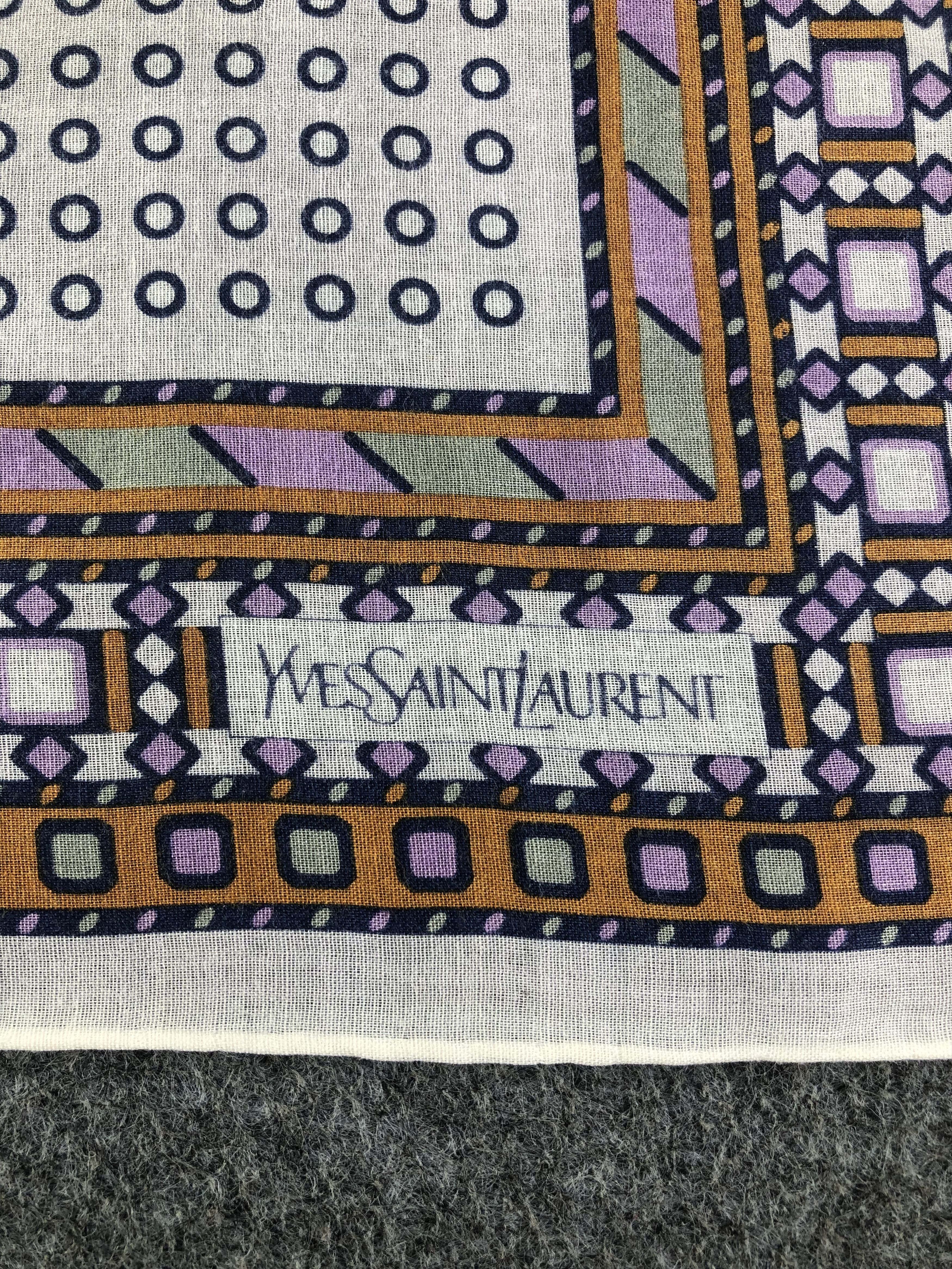 Vintage × Yves Saint Laurent Yves Saint Laurent Handkerchief / Bandana / Neckerchief Size ONE SIZE - 5 Thumbnail