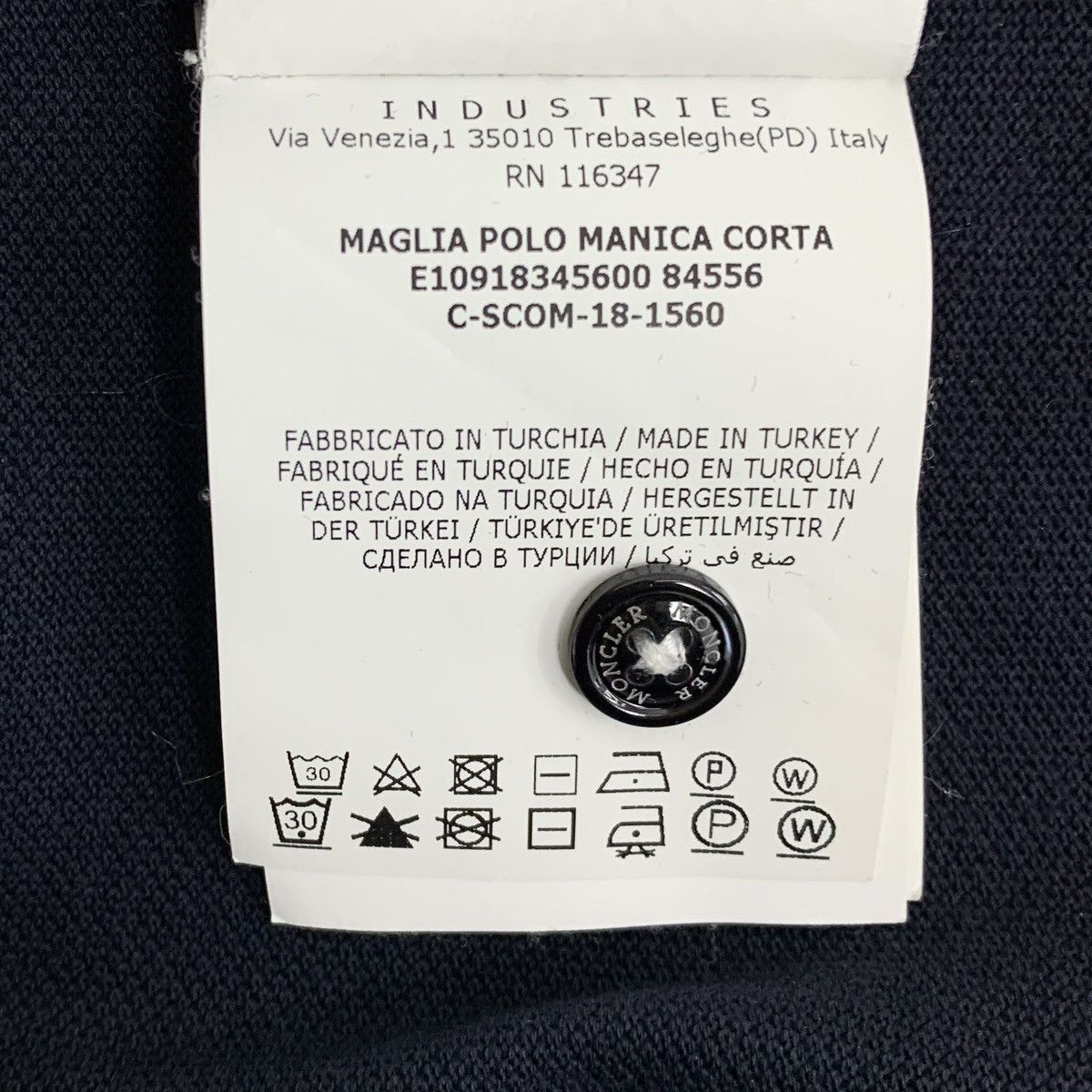 Moncler Moncler Black Logo Patch Cotton Polo Shirt K26WX Size US S / EU 44-46 / 1 - 9 Thumbnail