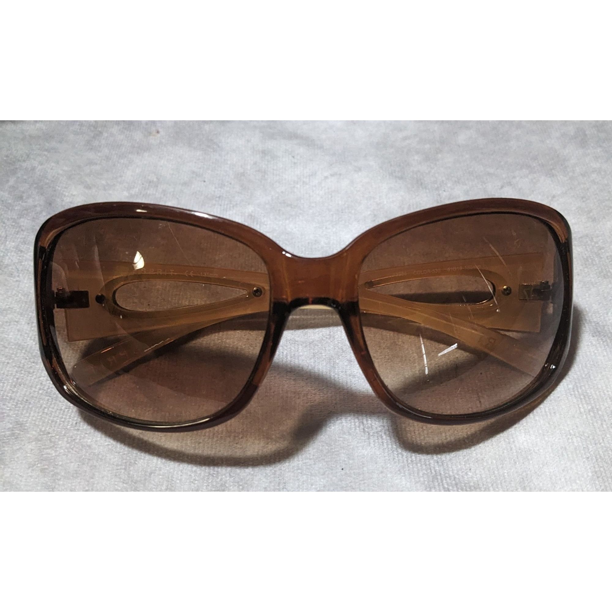 Esprit Esprit Brown And Beige Sunglasses With Teardrop Cutouts Size ONE SIZE - 3 Thumbnail