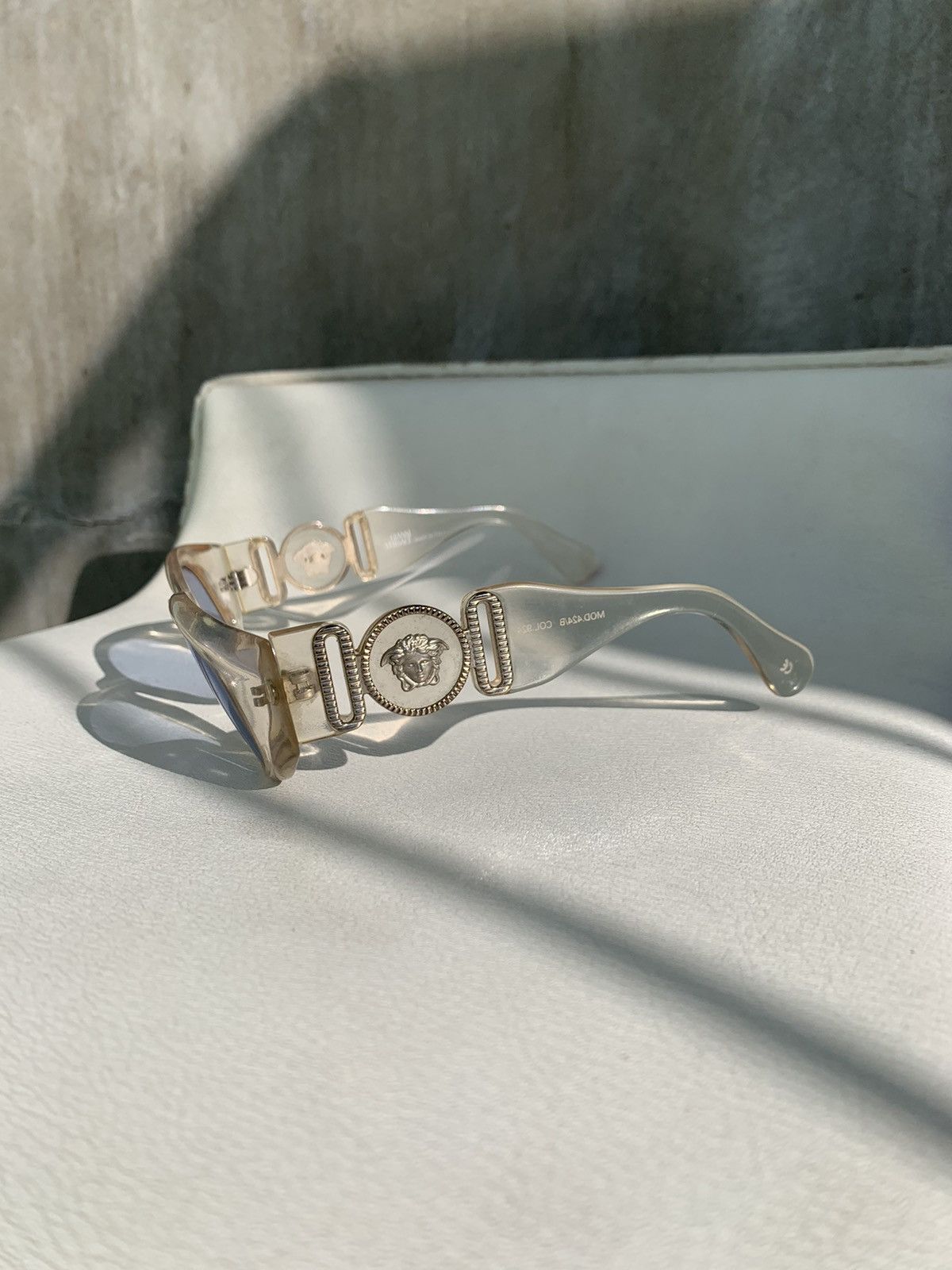 Versace Vintage Medusa Transparent Sunglasses Size ONE SIZE - 6 Thumbnail