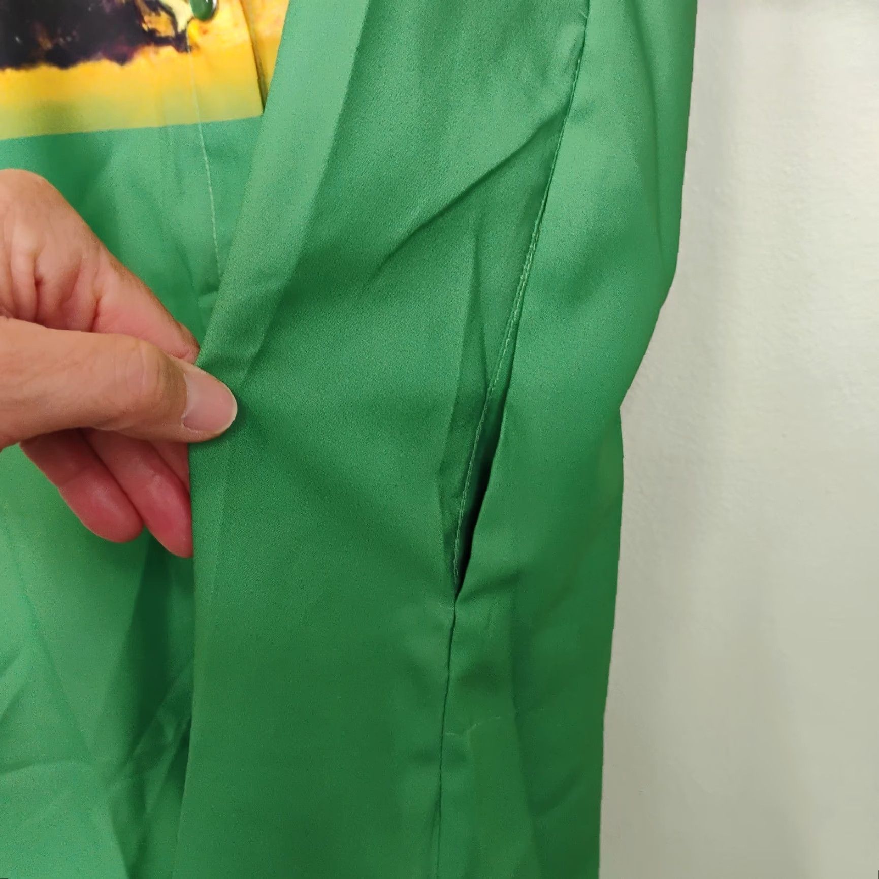Vintage Lucky & Blessed Shirt Dress Short Sleeve Retro Solid Green Pockets Vintage No NWT Small Womens Dress Shirt Size S / US 4 / IT 40 - 7 Thumbnail