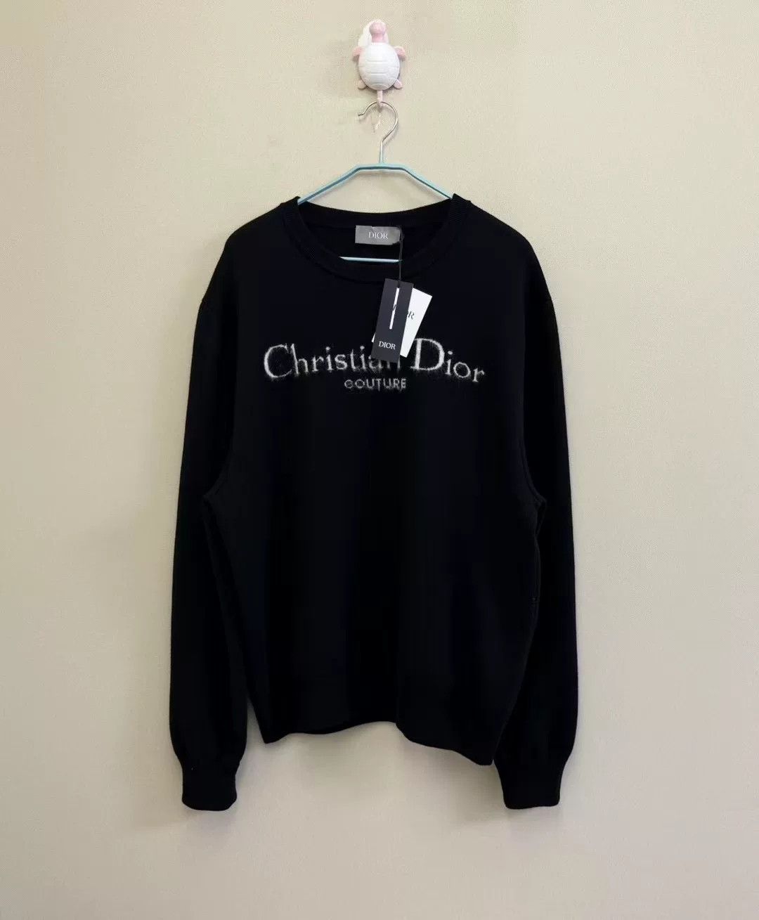 Dior DIOR Black Slogan Knit Sweater Size US XL / EU 56 / 4 - 1 Thumbnail