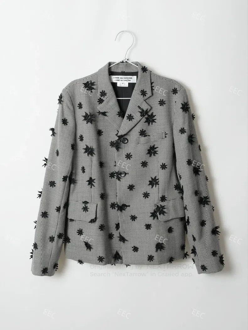 Comme des Garcons Comme Des Garcons Wool tartan three-dimensional floral jac Size M / US 6-8 / IT 42-44 - 2 Thumbnail
