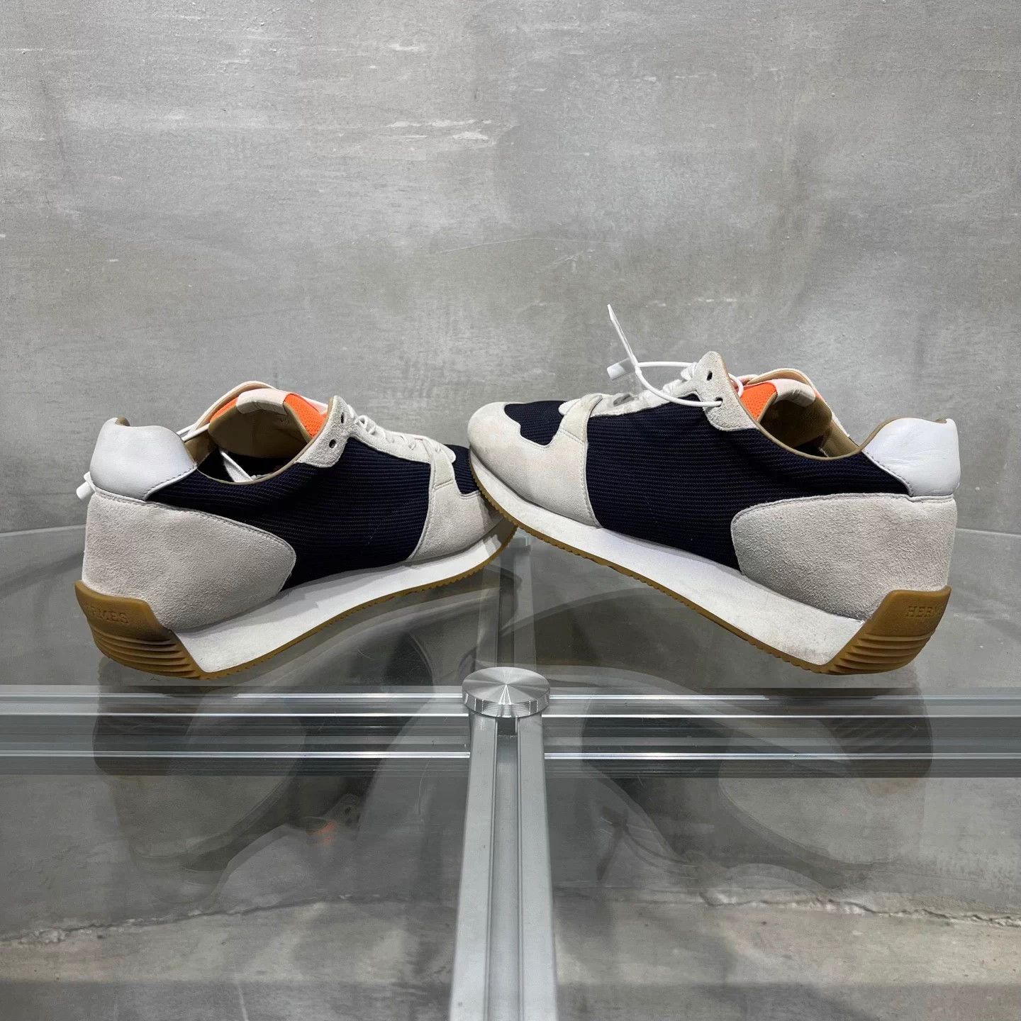 Hermes Hermes Escape Gray Blue Orange Sneakers EUR42 Size US 9 / EU 42 - 5 Thumbnail