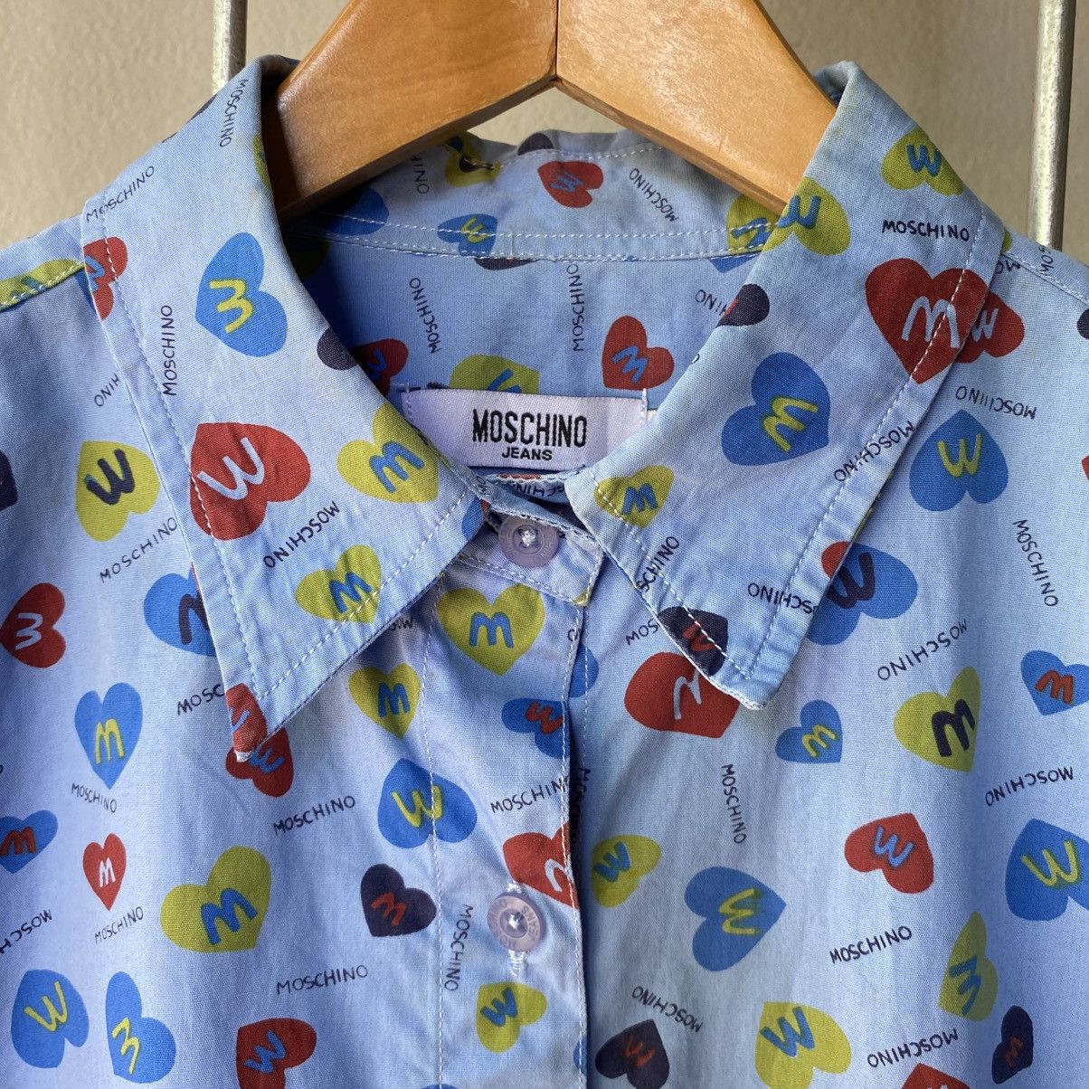 Moschino MOSCHINO Blue M&M Print Shirt Size L / US 10 / IT 46 - 15 Thumbnail