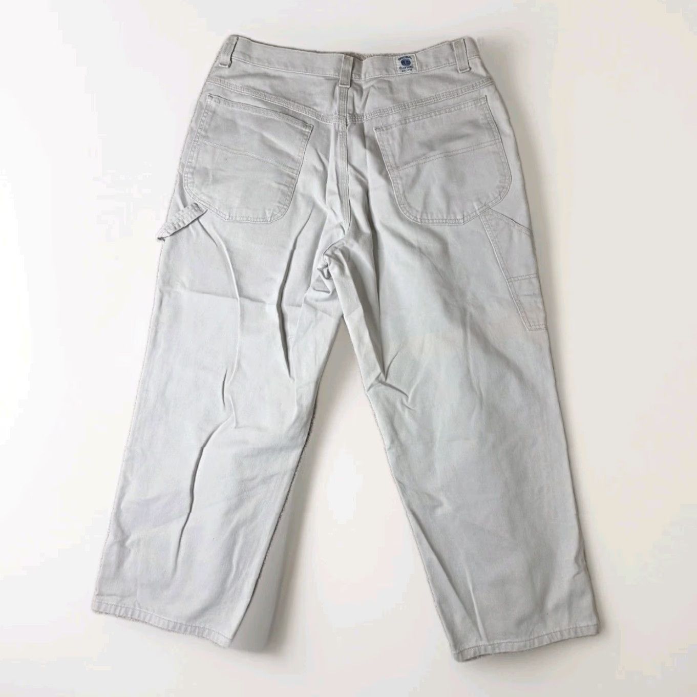 Vintage VINTAGE Riders Authentics Mom Jeans 5-Pocket Denim 18P High Rise Beige Blue 80s Flagship Punk 37 in Waist Womens Girls Size 40" / US 18 - 2 Thumbnail