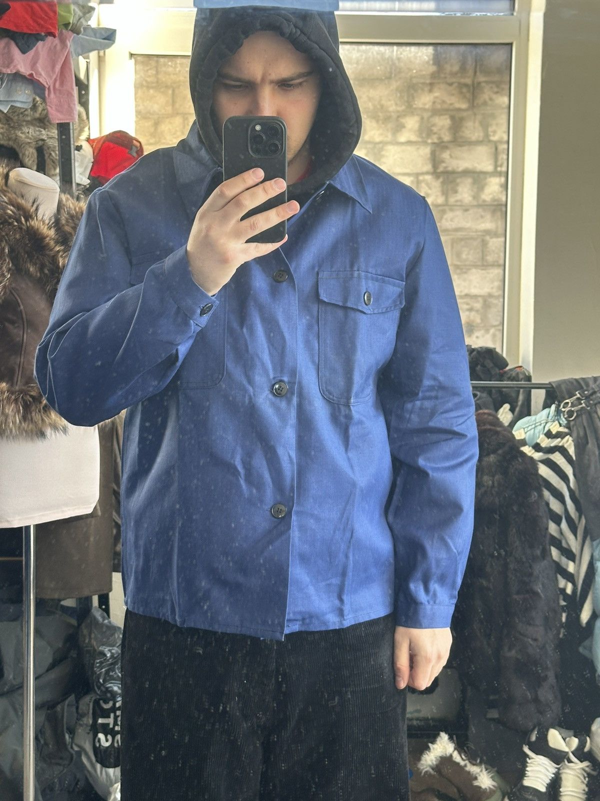 Other Vintage French work chore jacket Size US L / EU 52-54 / 3 - 12 Thumbnail