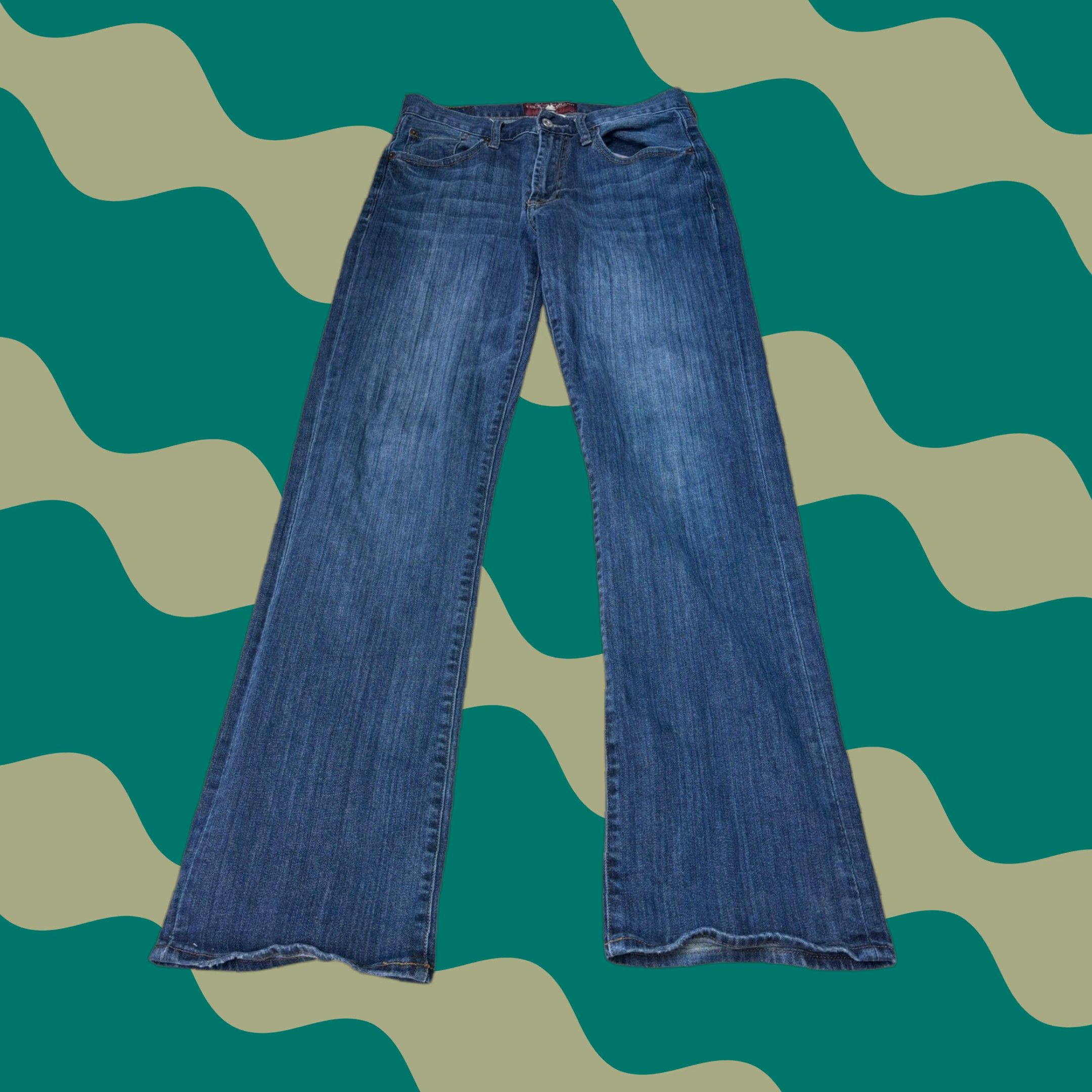 Lucky Brand Lucky Brand 181 Relaxed Straight Jeans Blue Denim 31x32 Medium Wash Mens Jeans Size US 31 - 1 Thumbnail