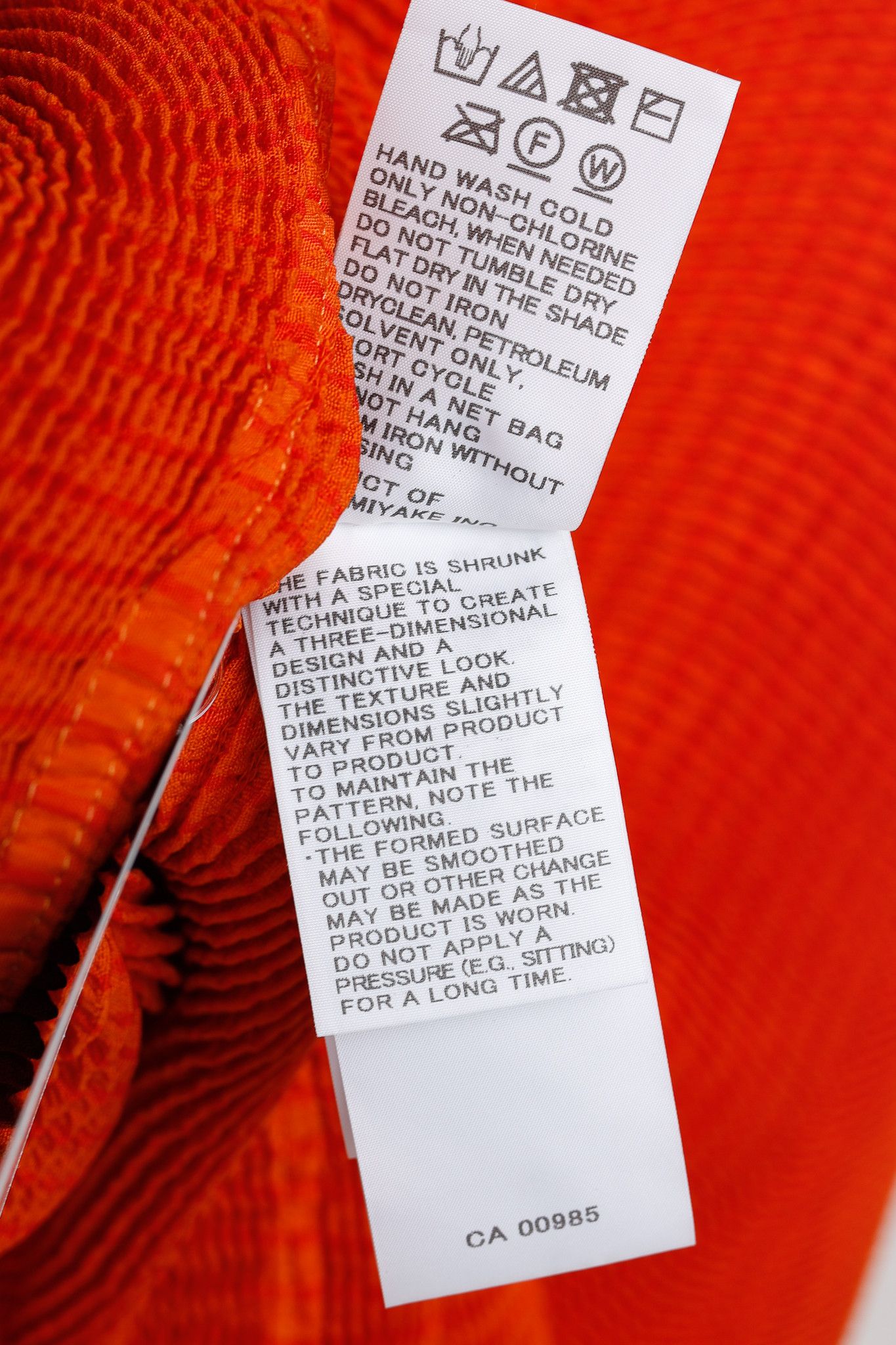 Issey Miyake Issey Miyake Mainline Orange Wave Spongy Pleats Tunic Size L / US 10 / IT 46 - 8 Thumbnail