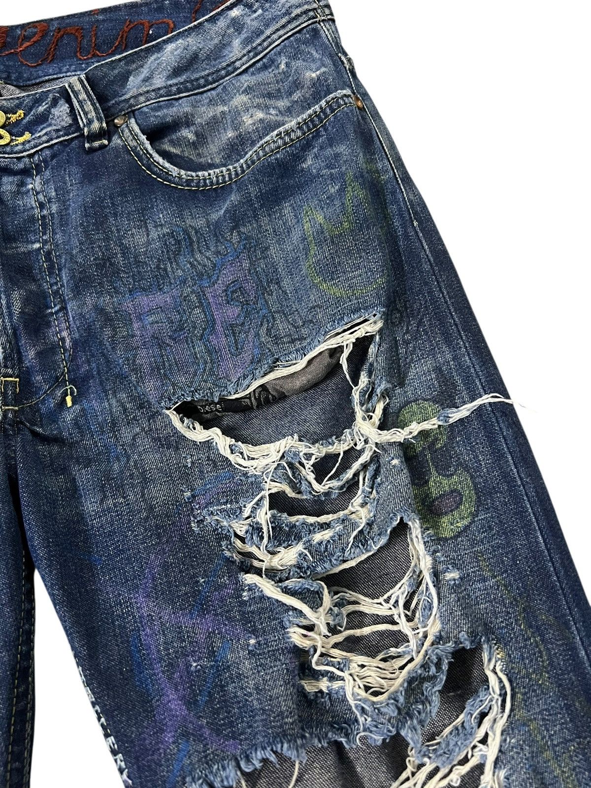 If Six Was Nine Flare Distressed Diesel Denim Gallery Sick Jean Size US 33 - 6 Thumbnail