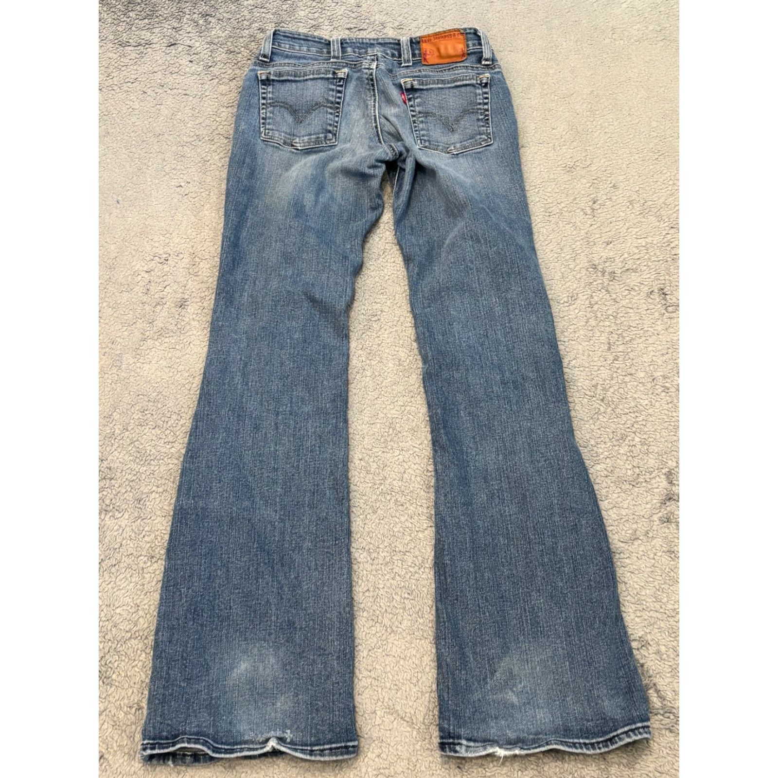 Levi's VINTAGE Levi’s Jeans Womens 26M Flare Leg Distressed Medium Wash Blue Made USA Size 26" / US 2 / IT 38 - 8 Thumbnail