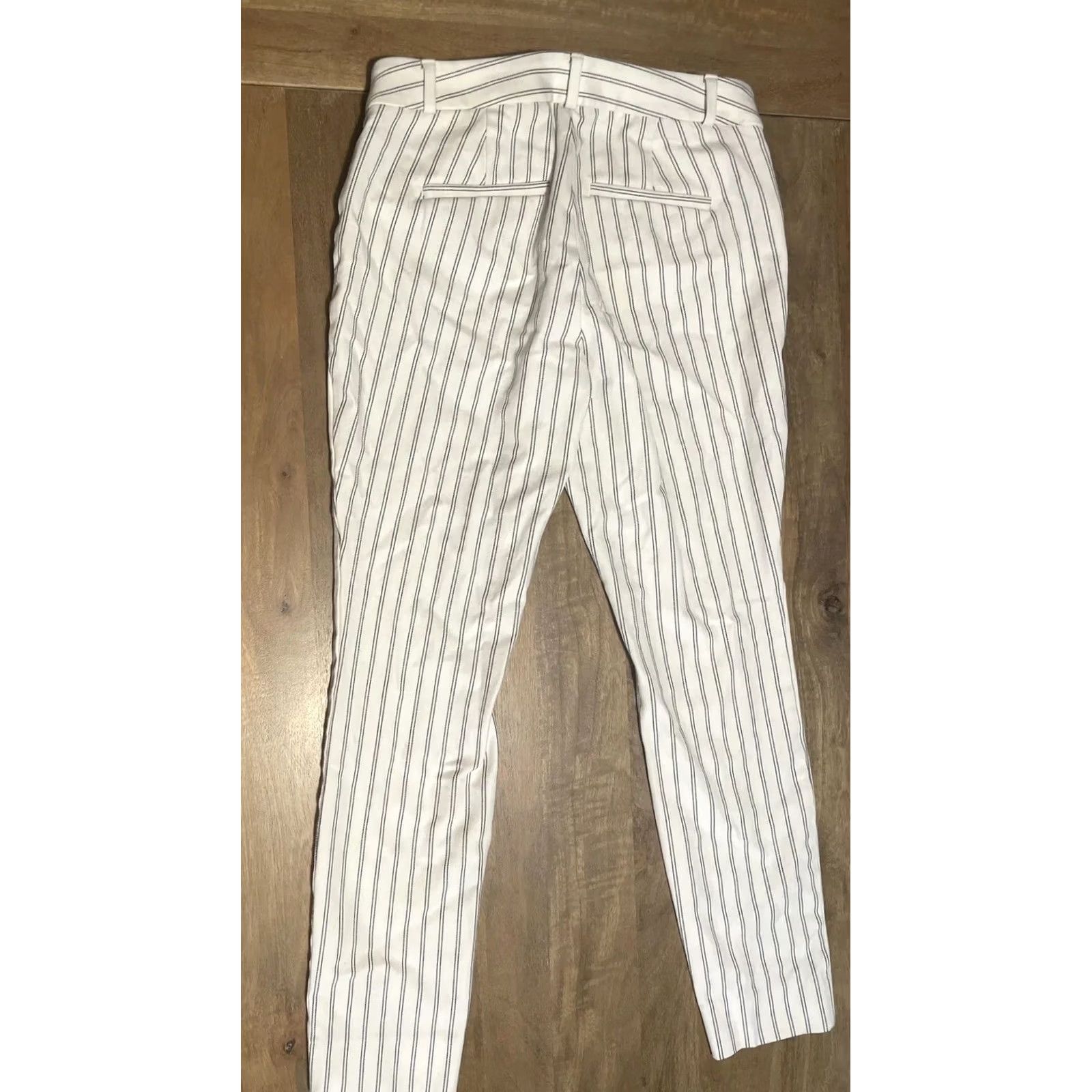 Banana Republic Banana Republic Sloan Fit Women's 0 Pants Tapered Knit Flat Front 26x26 Black Multicolor Casual Office Business Size ONE SIZE - 2 Thumbnail